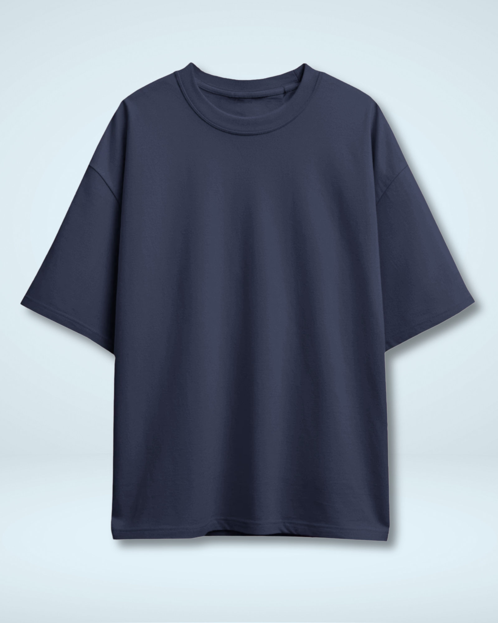 Navy Blue Basic Oversized T-shirt