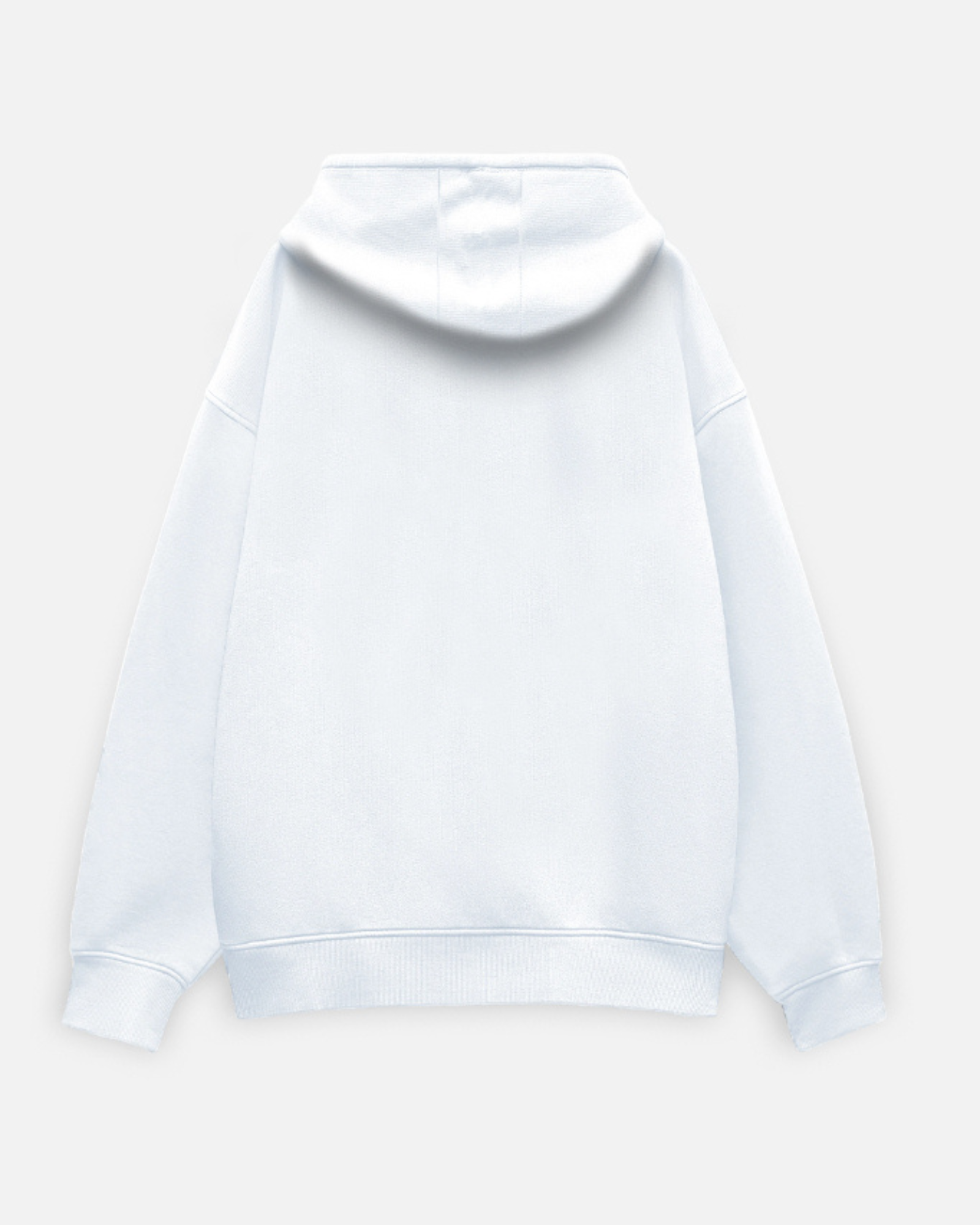 White Loose Fit Hoodie