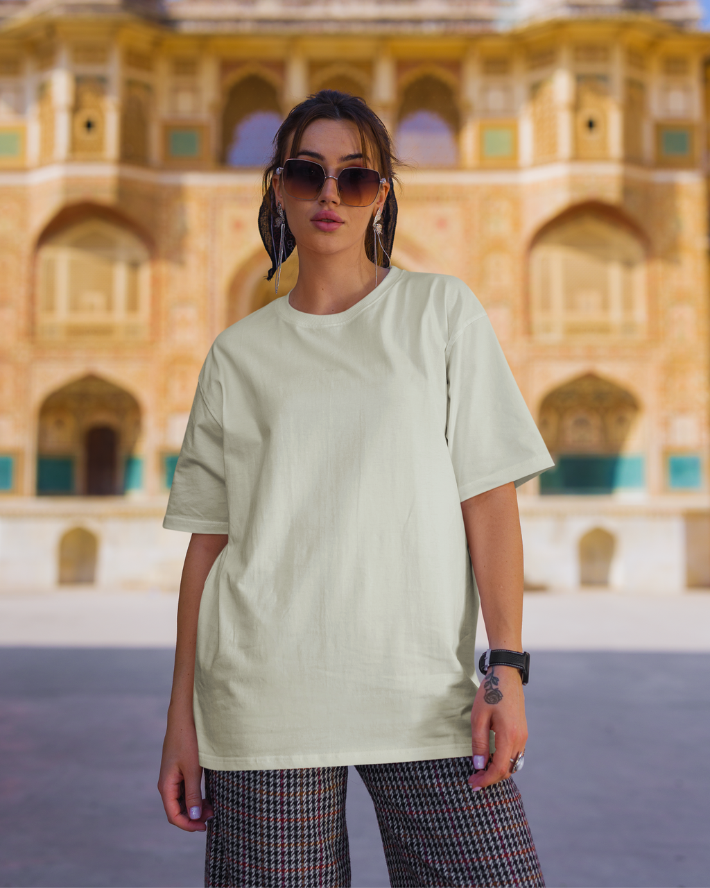 Off White Basic Oversized T-Shirt