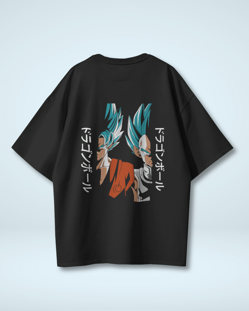 Super Saiyan Premium Oversized T-shirt: Goku and Vegeta Duo Design