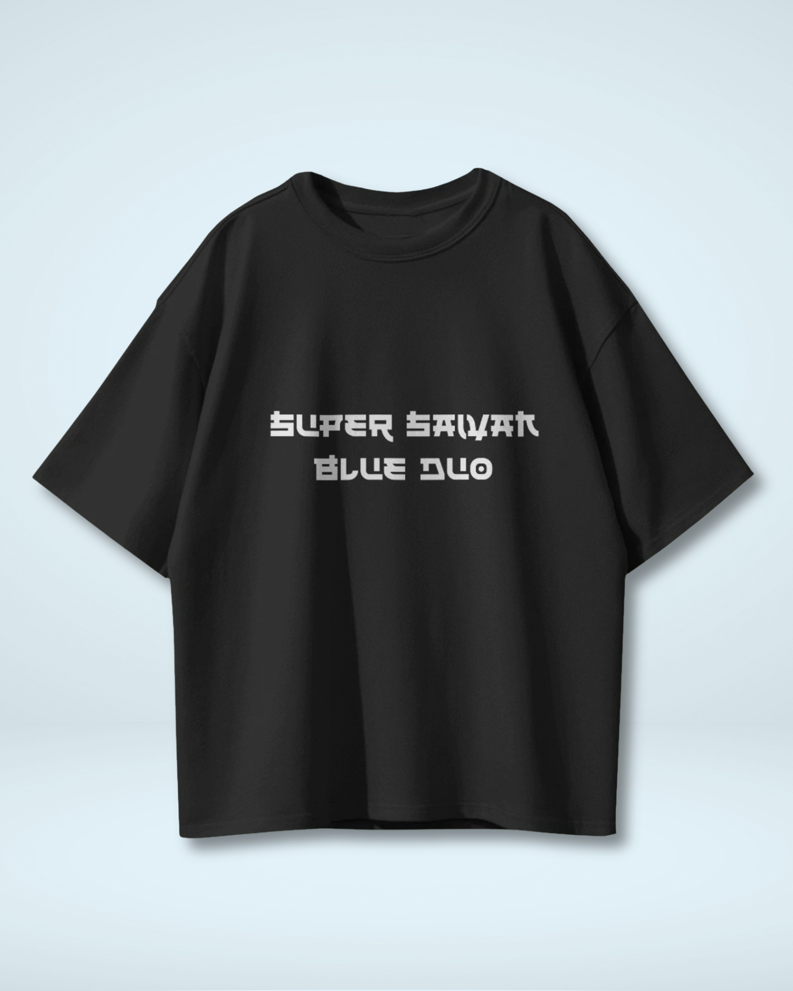 Super Saiyan Premium Oversized T-shirt: Goku and Vegeta Duo Design