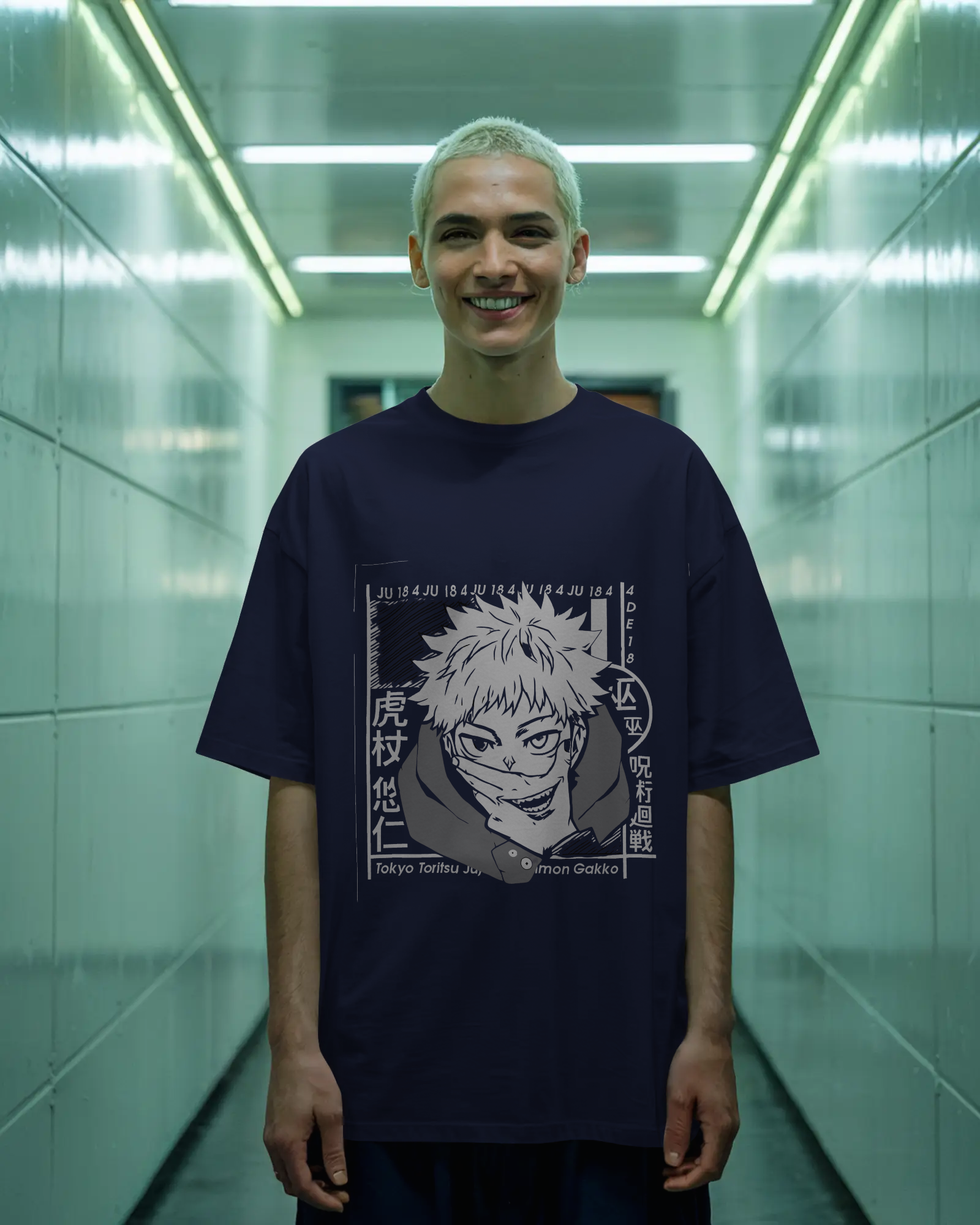 Cursed Energy Itadori Yuji T-Shirt | Premium Oversized Jujutsu Kaisen Tee