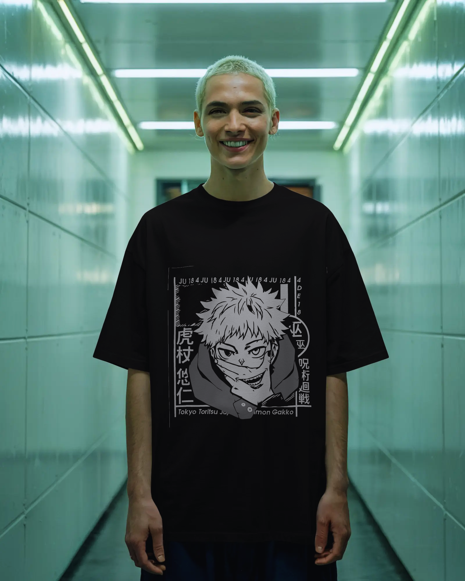 Cursed Energy Itadori Yuji T-Shirt | Premium Oversized Jujutsu Kaisen Tee