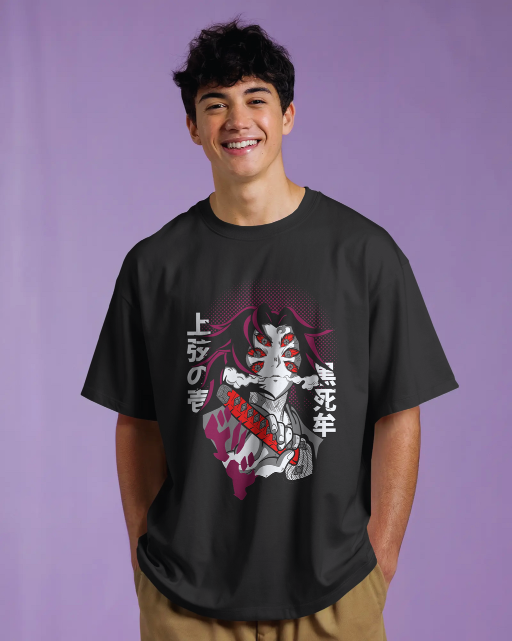 Upper Moon One Kokushibo T-shirt | Premium Oversized Demon Slayer T-Shirt