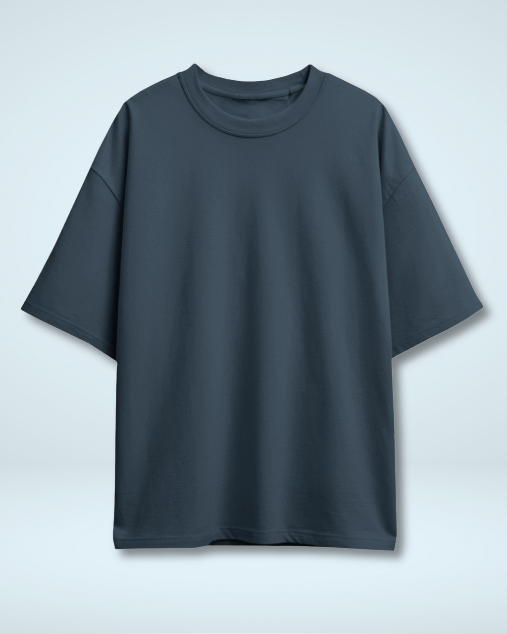 Petrol Blue Basic Oversized T-shirt