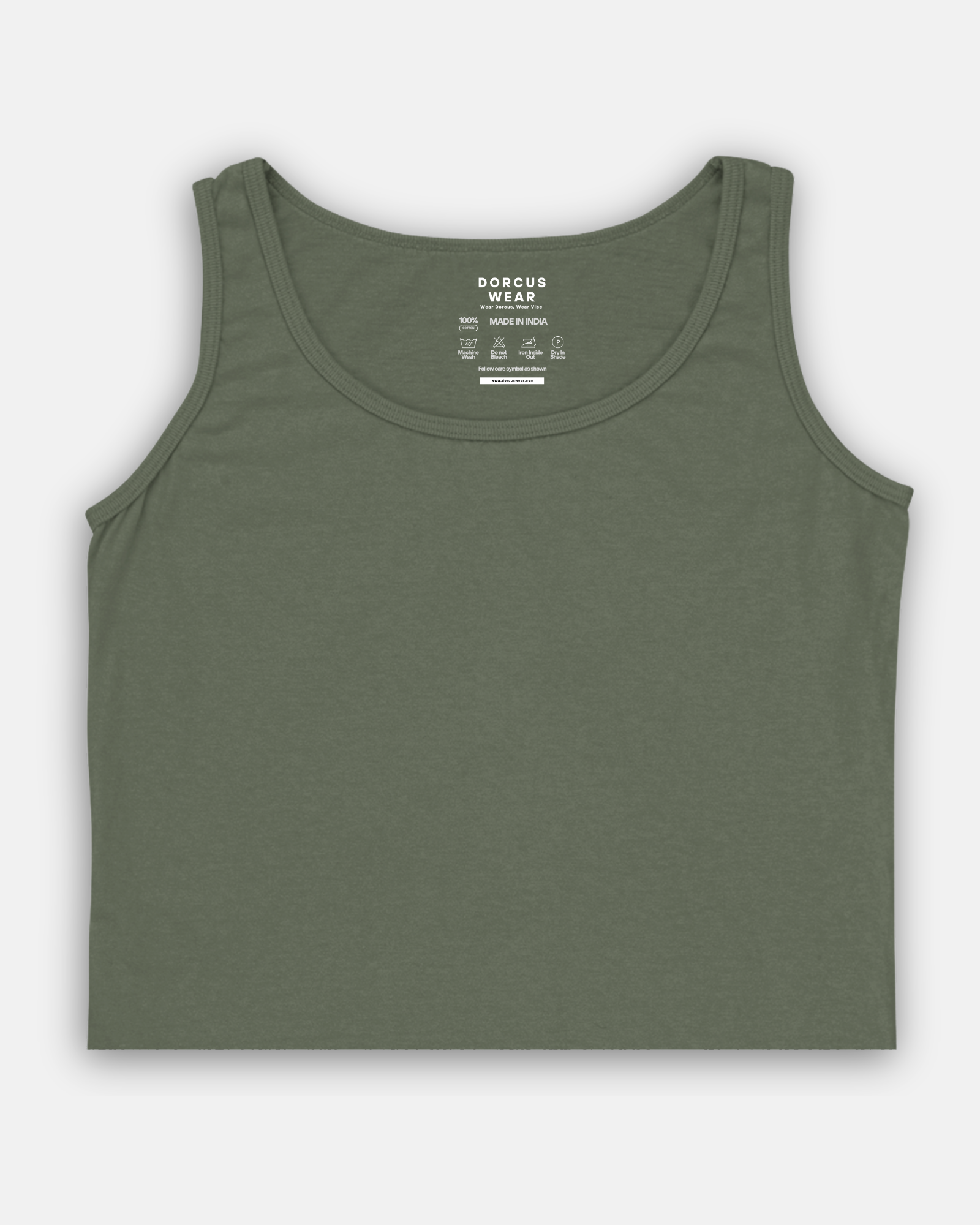 Olive Green Crop Tank Top