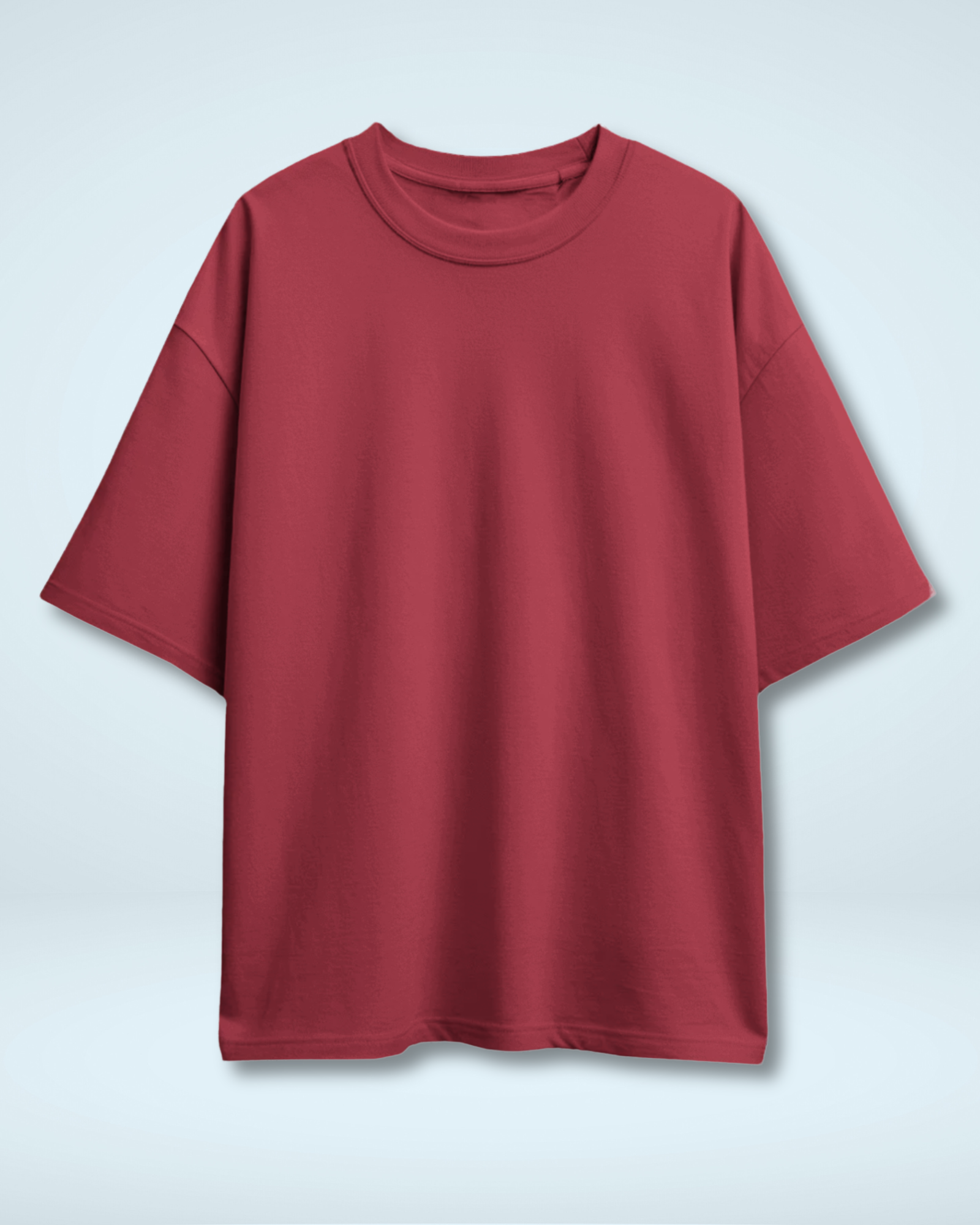 Red Basic Oversized T-Shirt