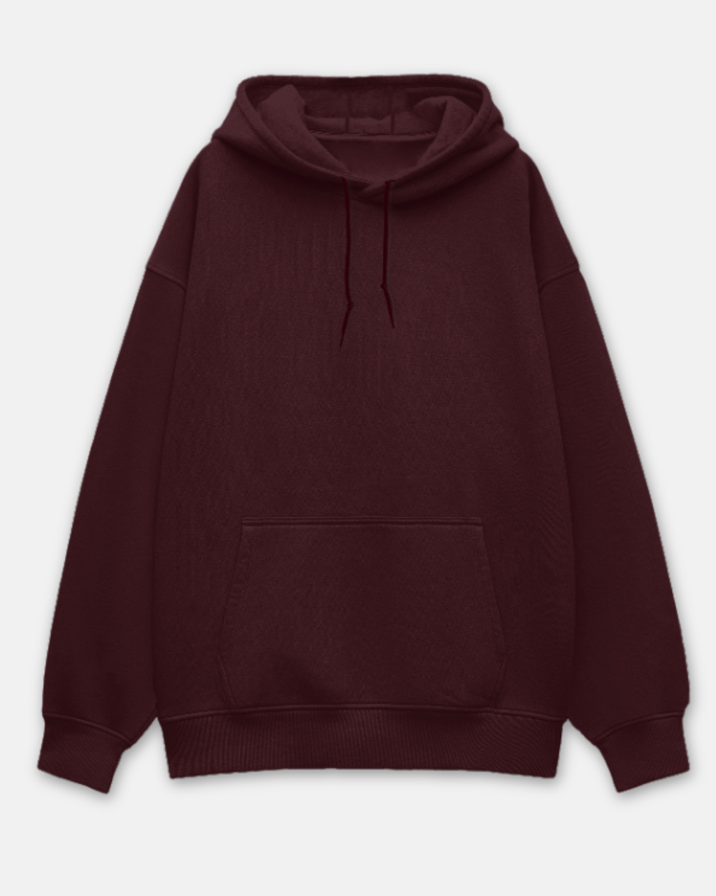 Maroon Loose Fit Hoodie