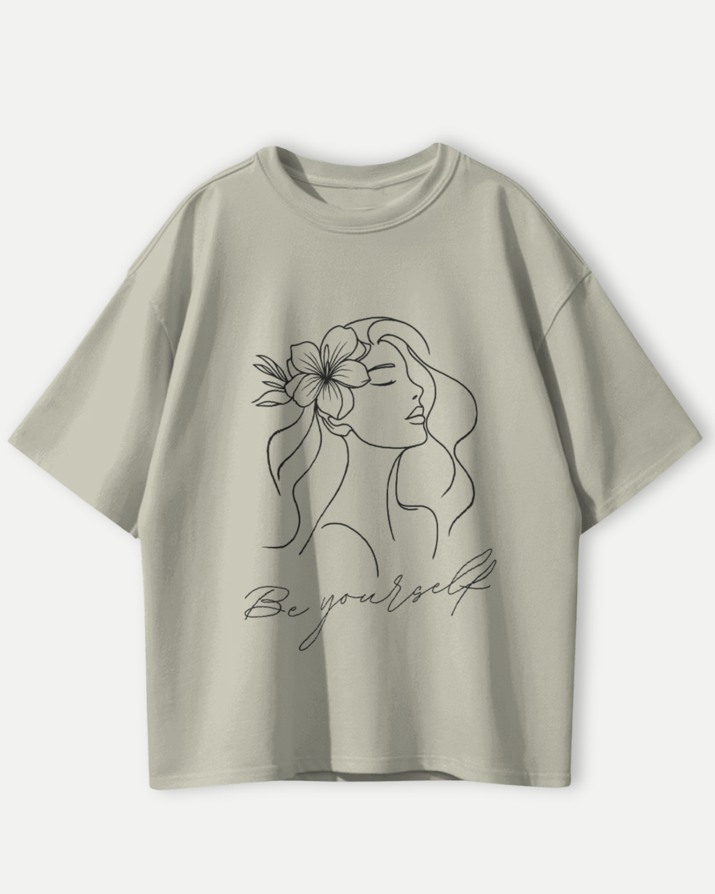 Floral Muse Be Yourself Oversized T-shirt - Premium Comfort and Style