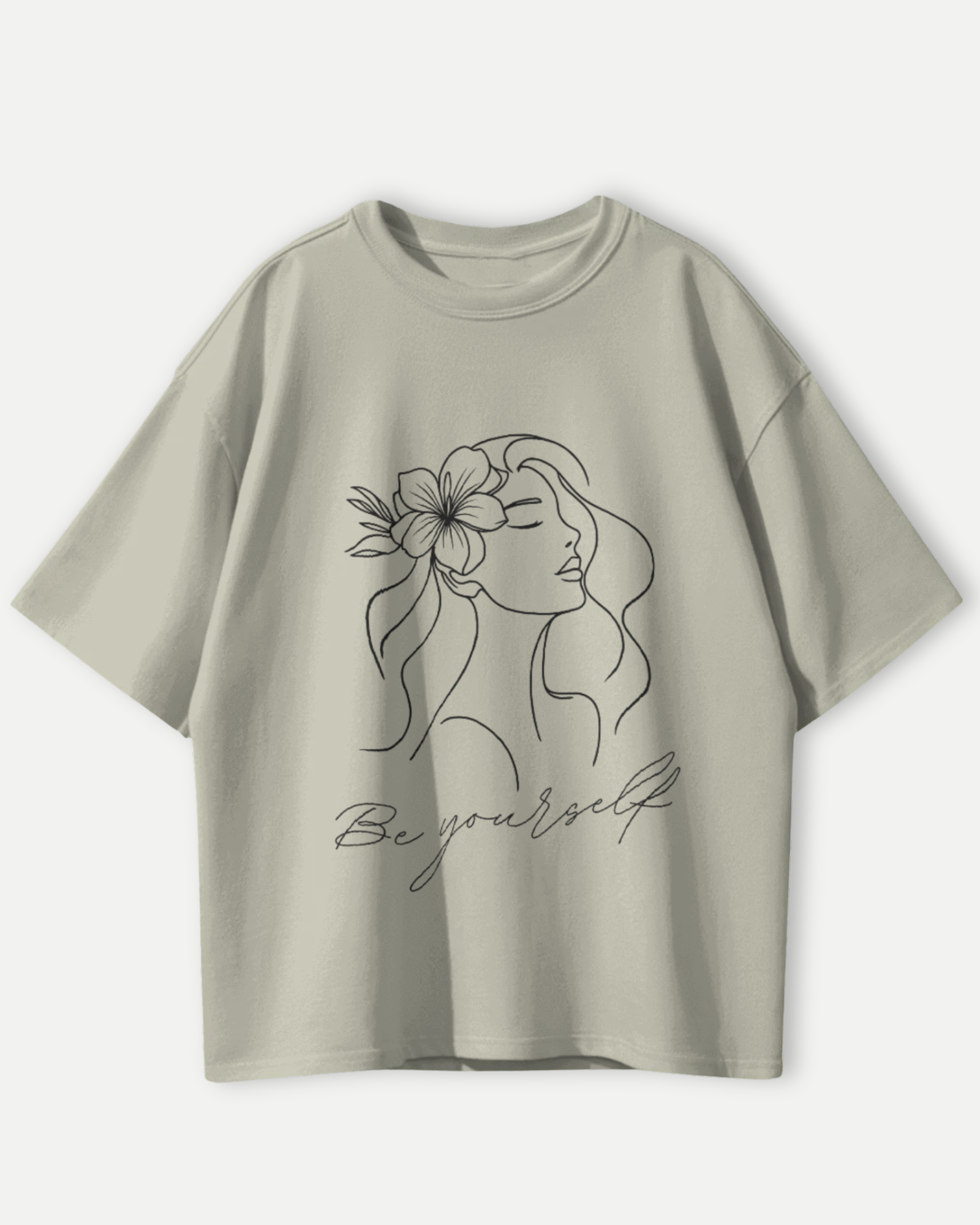 Floral Muse Be Yourself Oversized T-shirt - Premium Comfort and Style