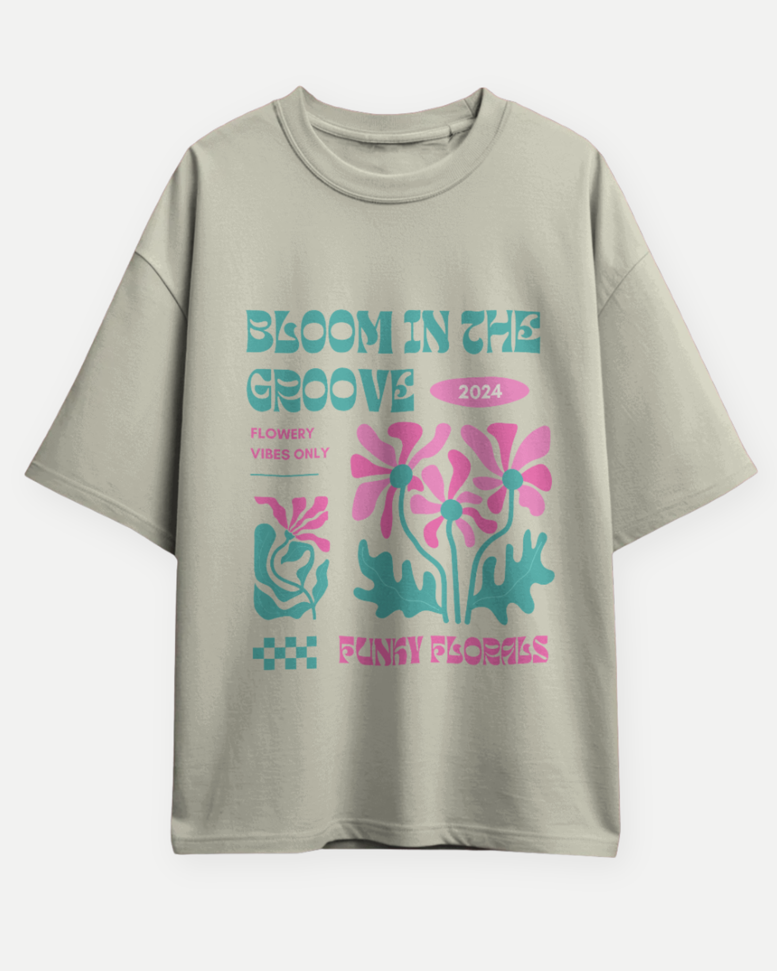 Groovy Bloom Funky Florals 2024 T-shirt for Trendy Comfort – Premium Oversized Style
