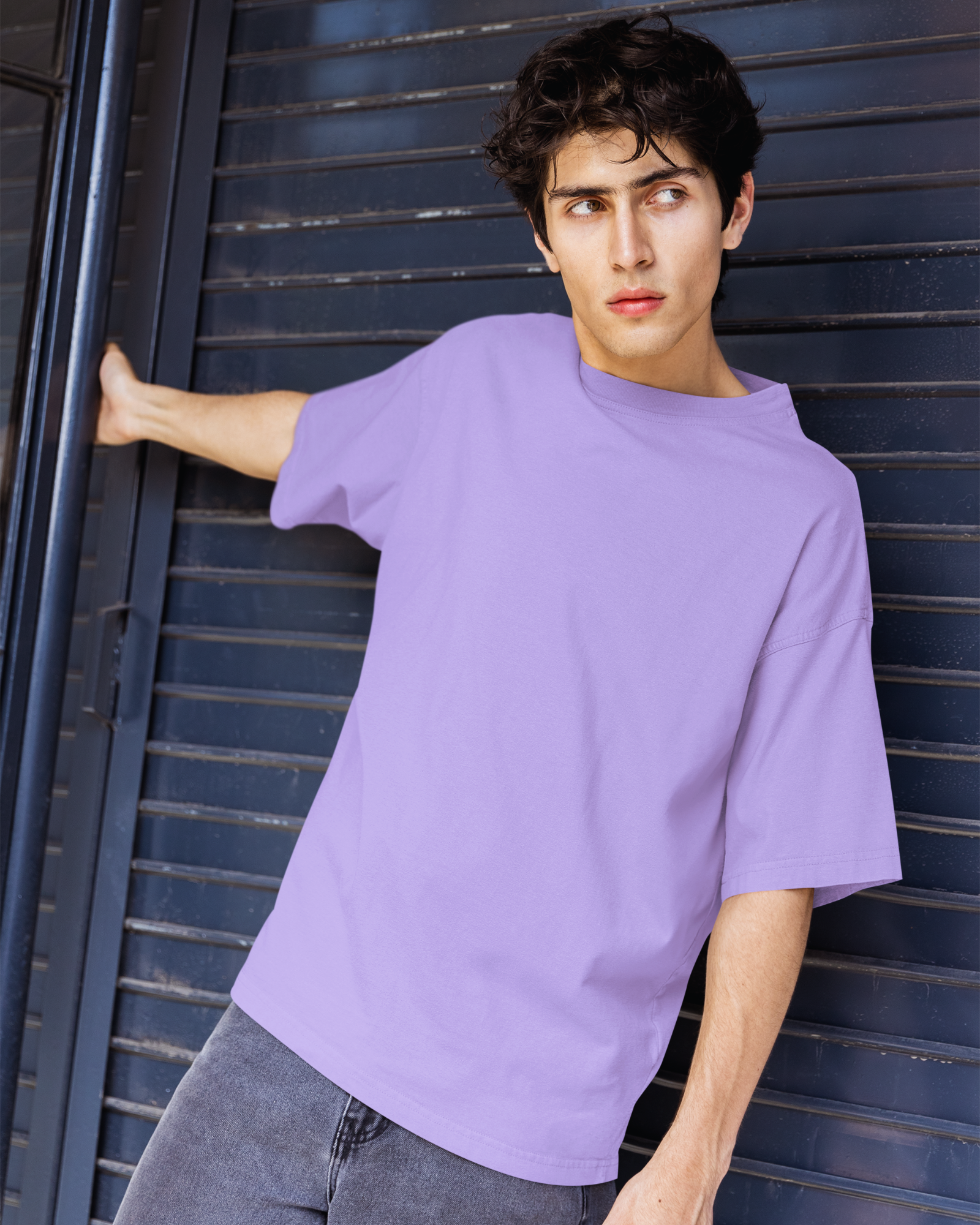 Lavender Basic Oversized T-shirt