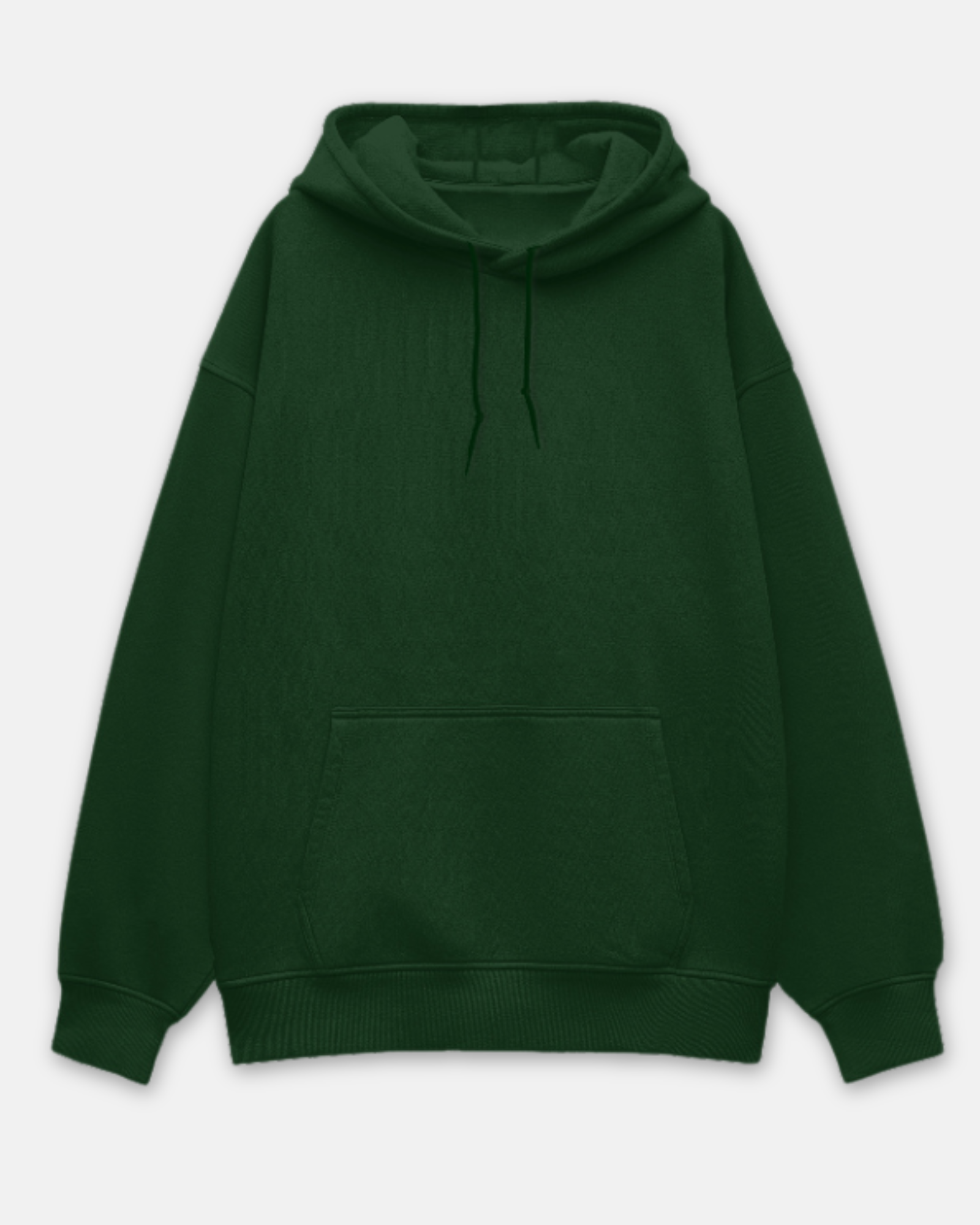 Bottle Green Loose Fit Hoodie
