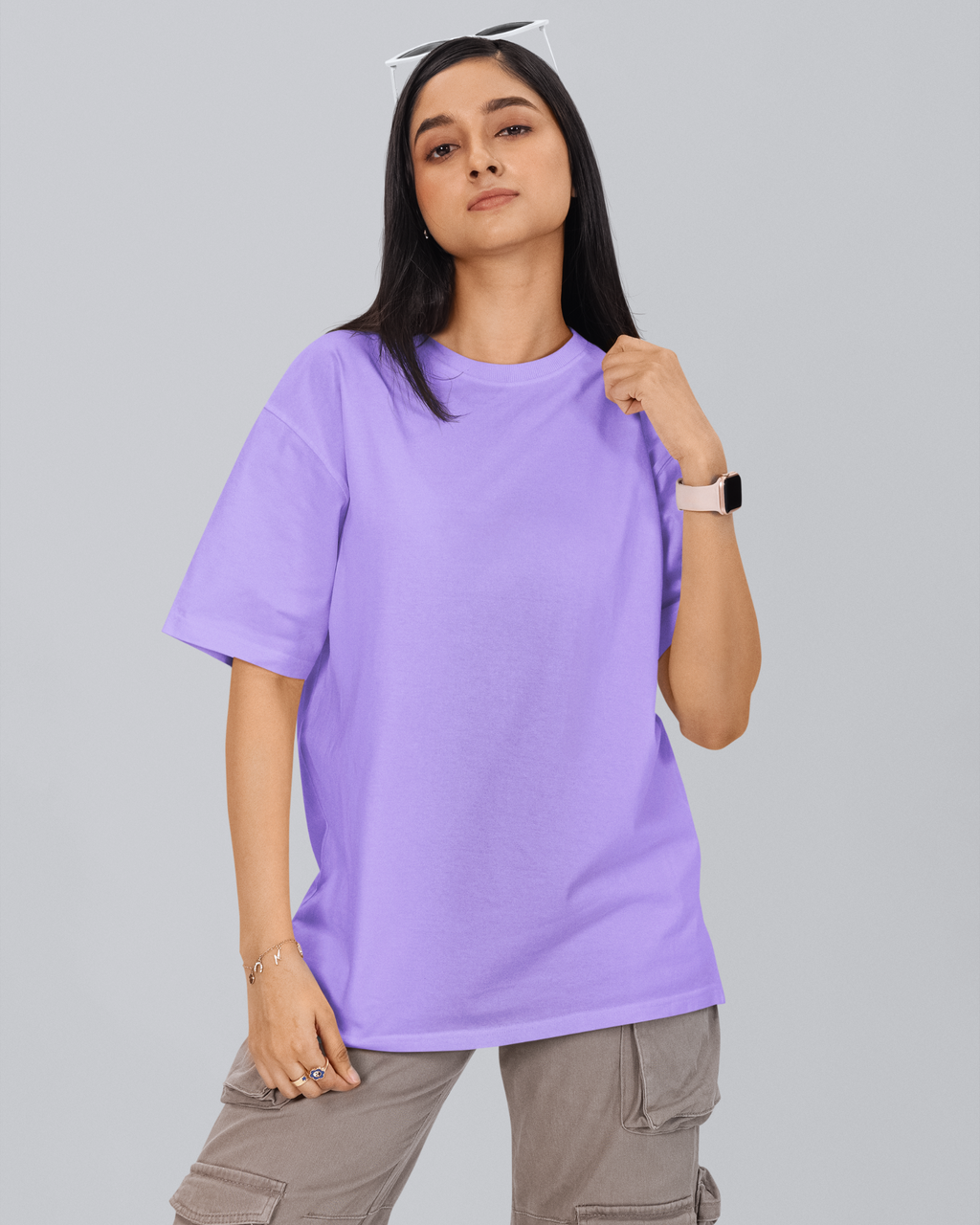 Lavender Basic Oversized T-shirt