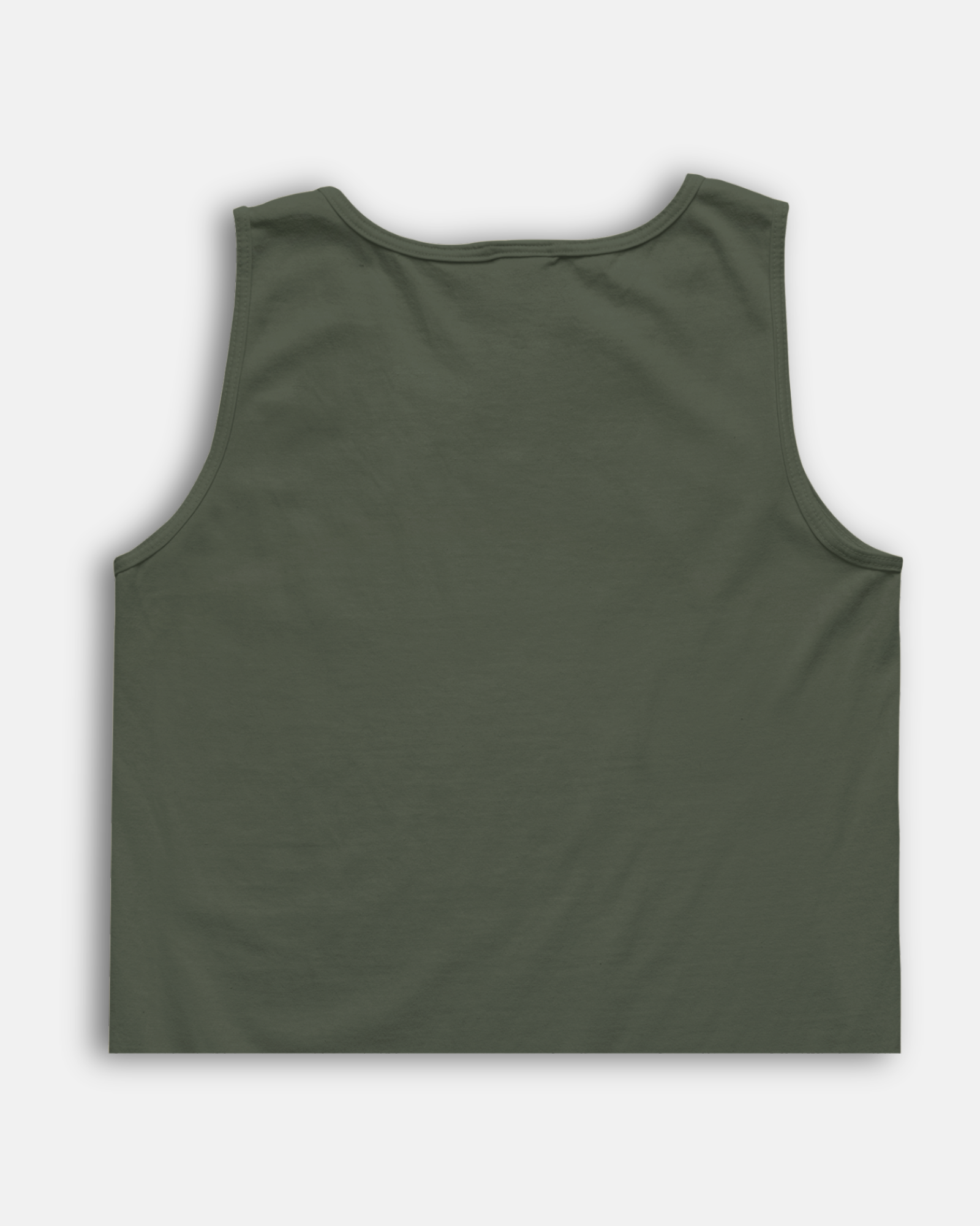 Olive Green Crop Tank Top