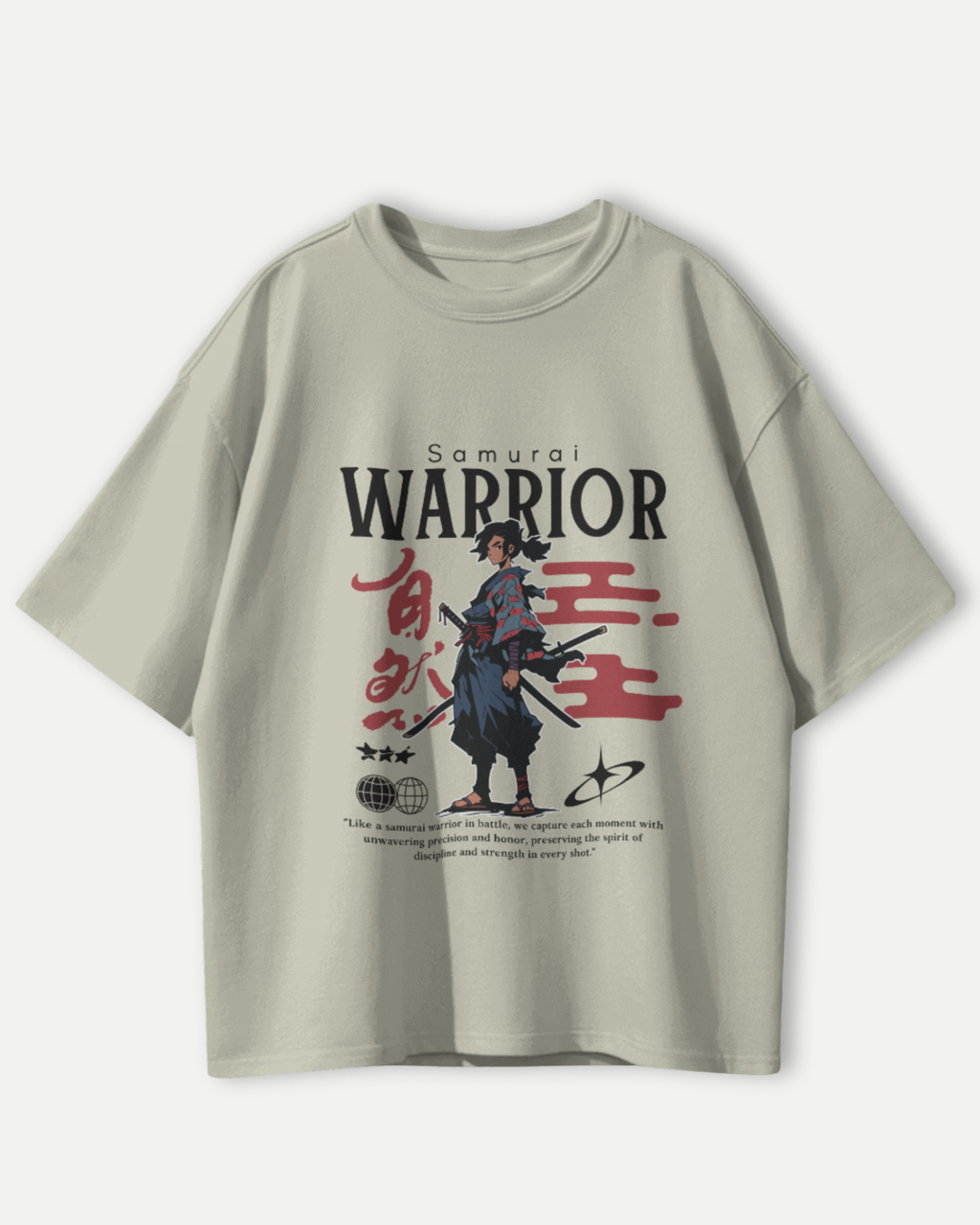 Japanese Samurai Warrior Oversized T-shirt