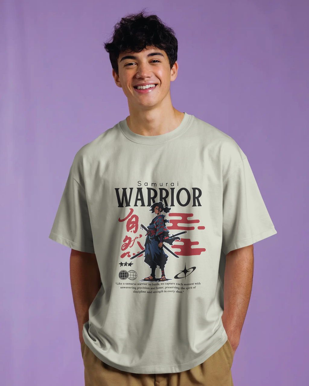 Japanese Samurai Warrior Oversized T-shirt