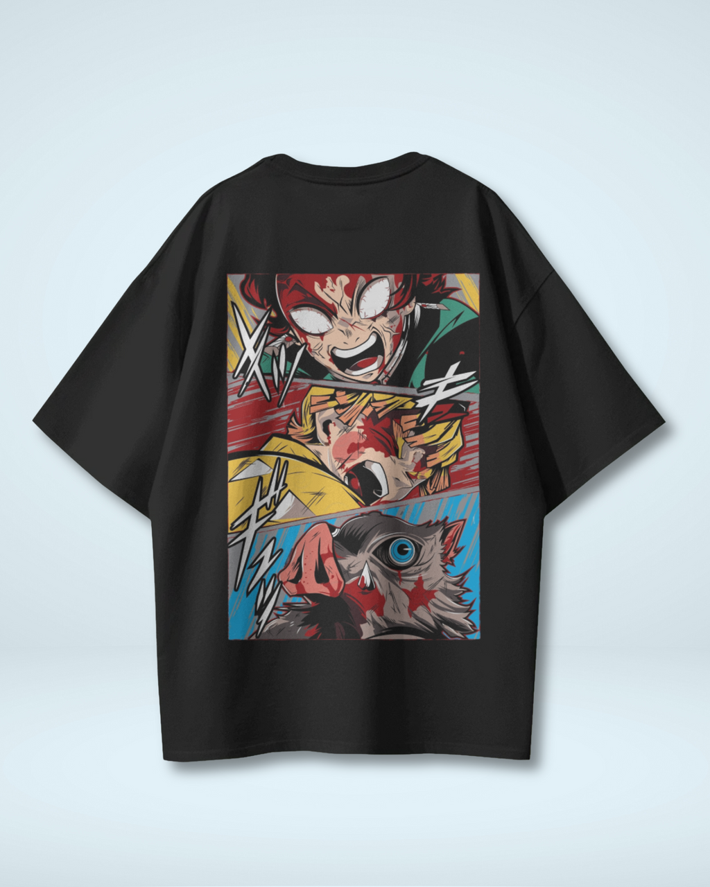 Tanjiro, Zenitsu & Inosuke: Unyielding Resolve | Demon Slayer Premium Oversized T-shirt