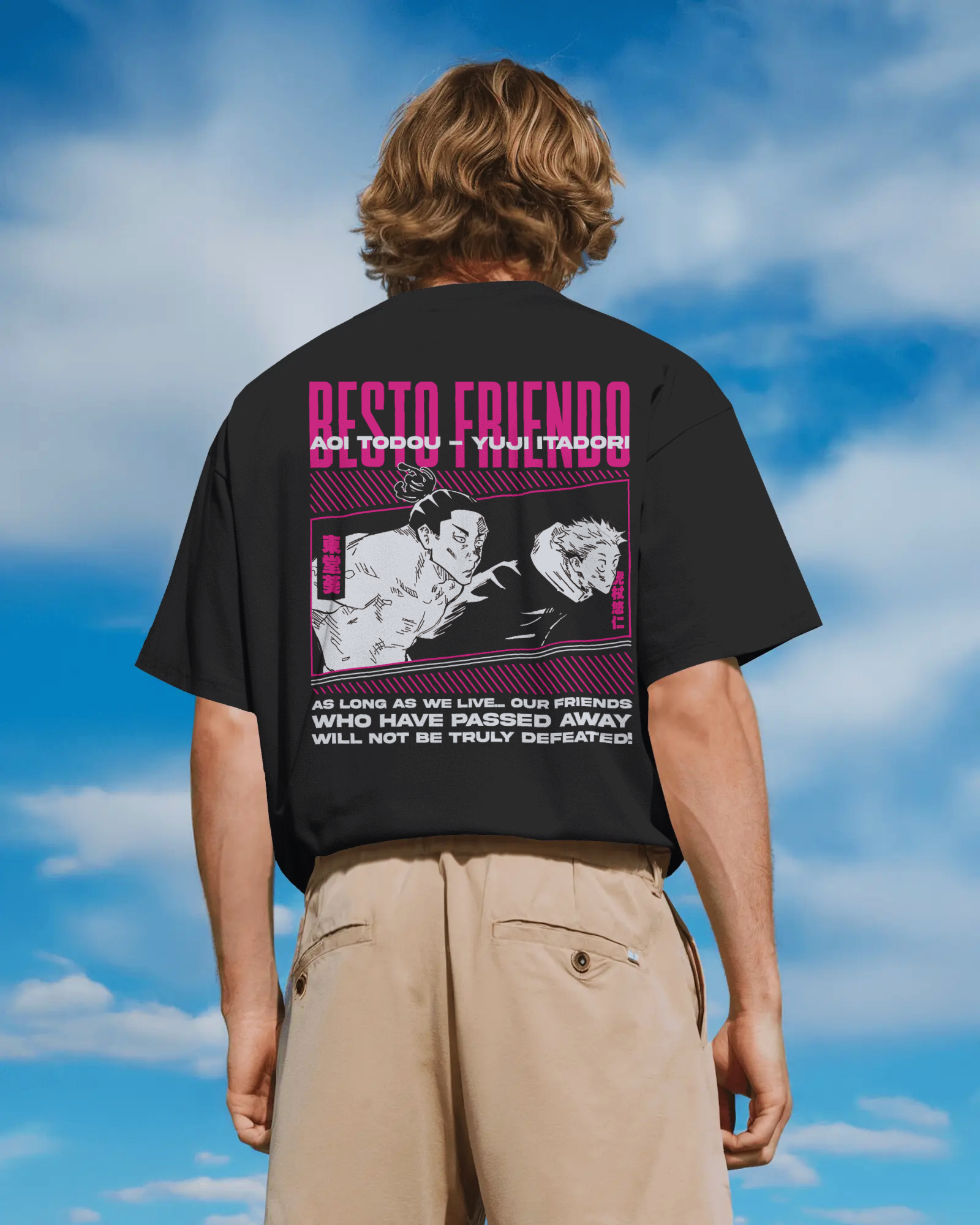 Besto Friendo Jujutsu Kaisen featuring Itadori & Toddu Jujutsu Kaisen Oversized Premium T-shirt