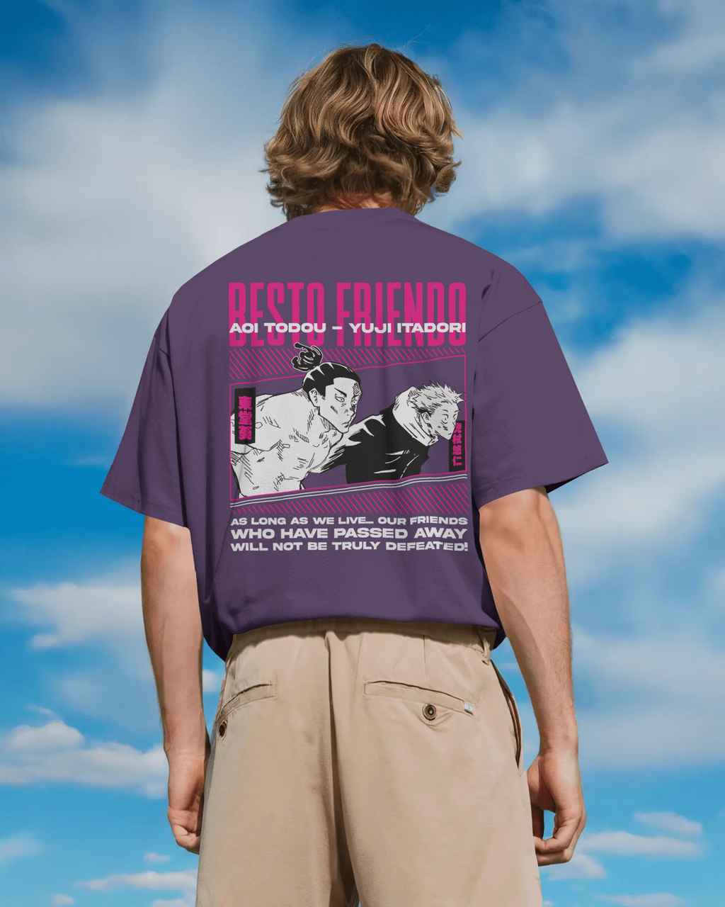 Besto Friendo Jujutsu Kaisen featuring Itadori & Toddu Jujutsu Kaisen Oversized Premium T-shirt