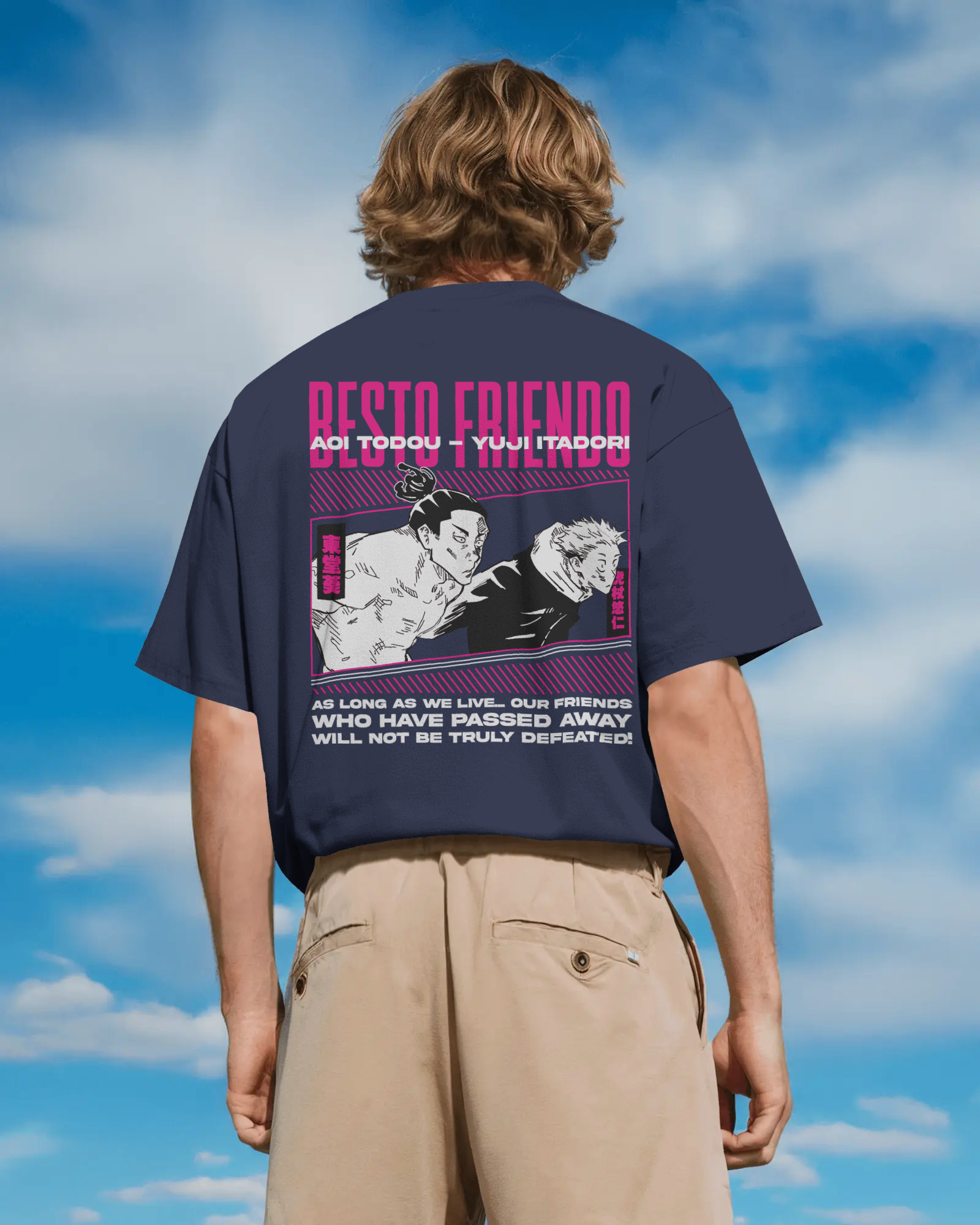 Besto Friendo Jujutsu Kaisen featuring Itadori & Toddu Jujutsu Kaisen Oversized Premium T-shirt