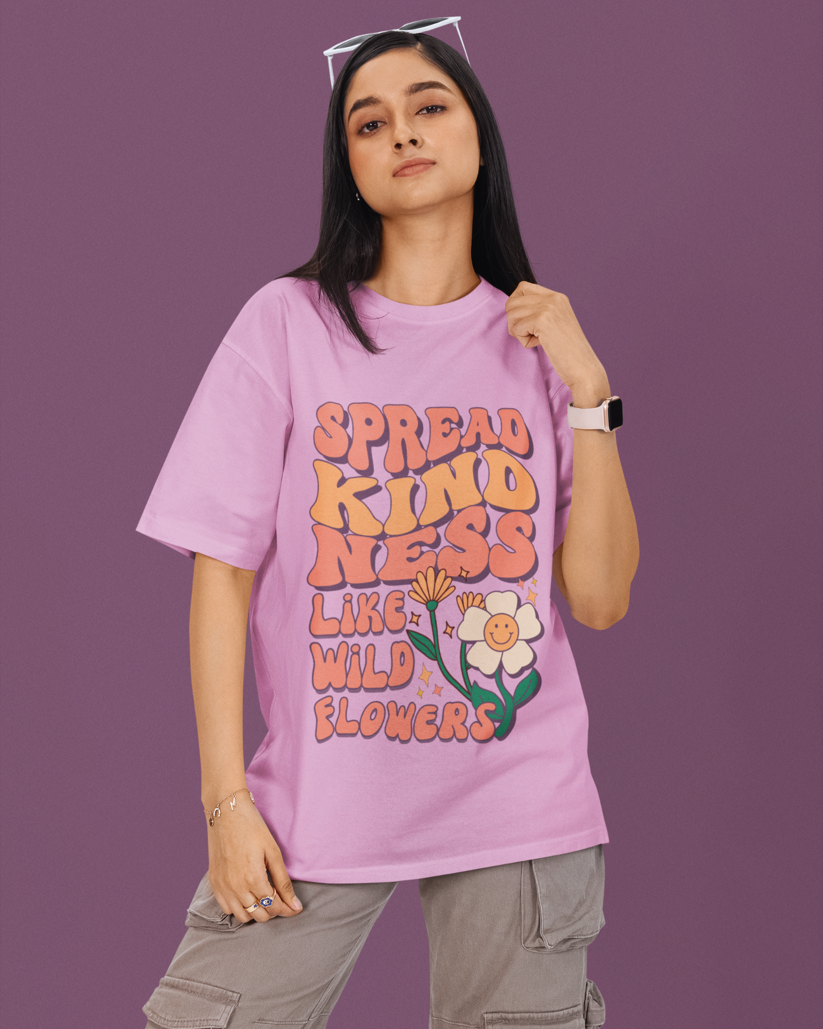 Wildflower Kindness Premium Oversized T-shirt