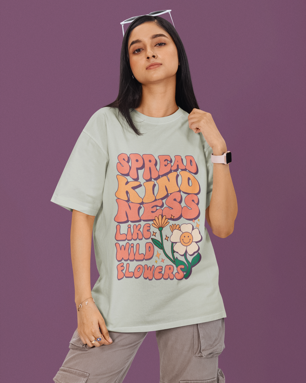 Wildflower Kindness Premium Oversized T-shirt