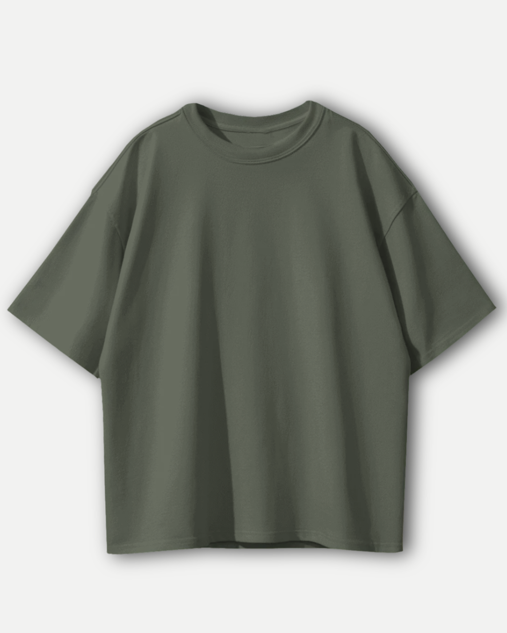 Olive Green Basic Oversized T-shirt