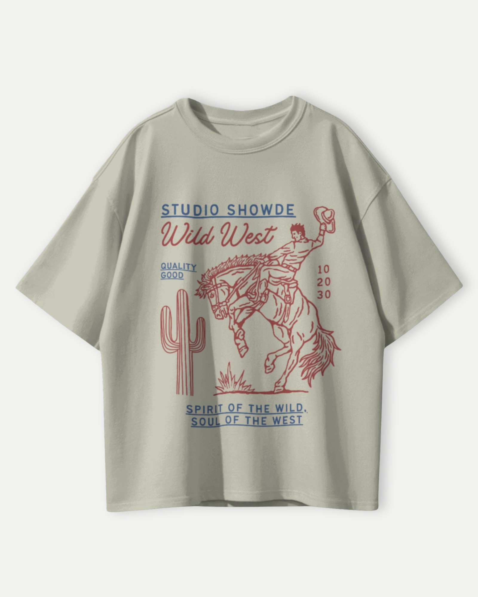 Retro Cowboy Premium Oversized T-Shirt