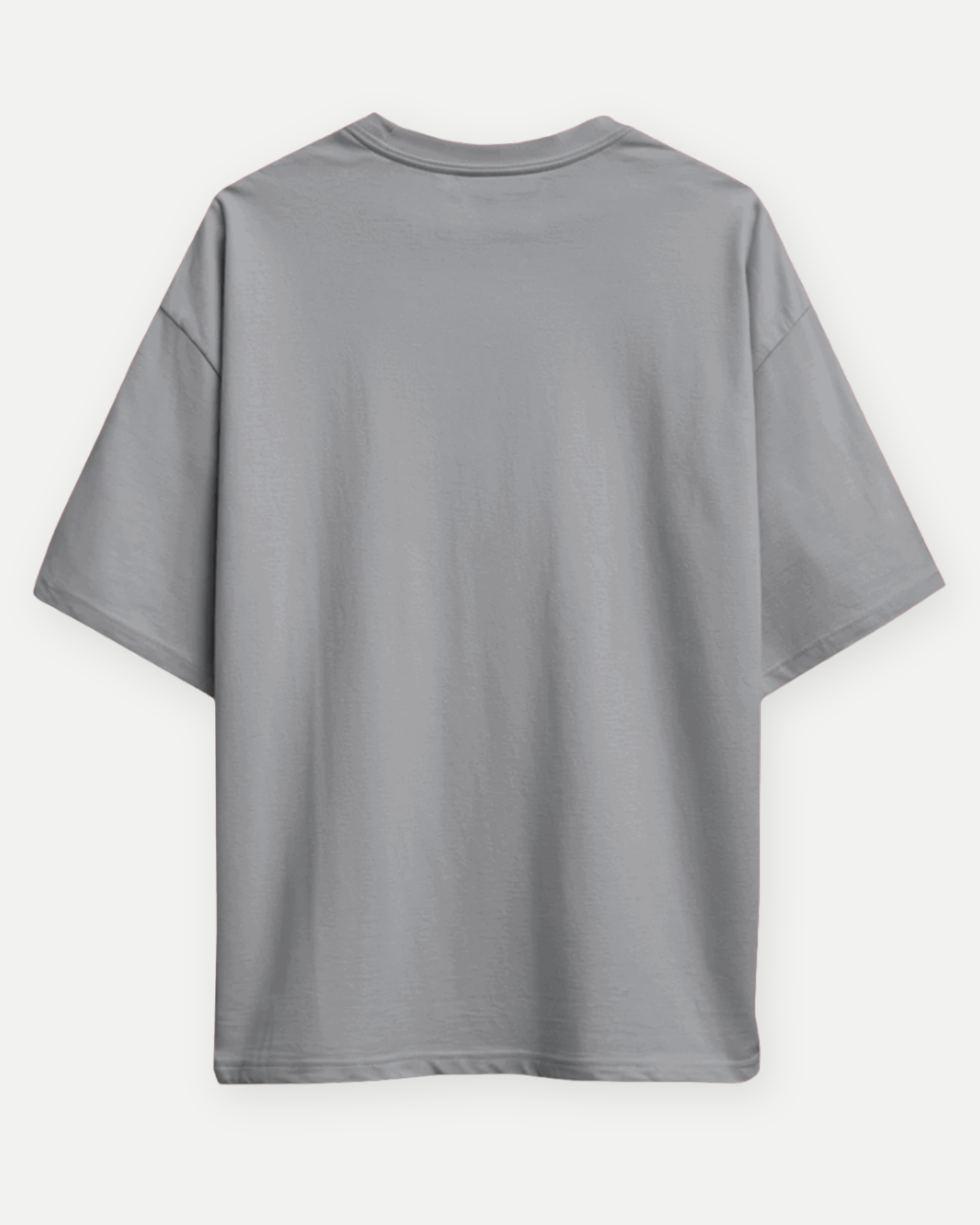 Grey Melange Basic Oversized T-shirt