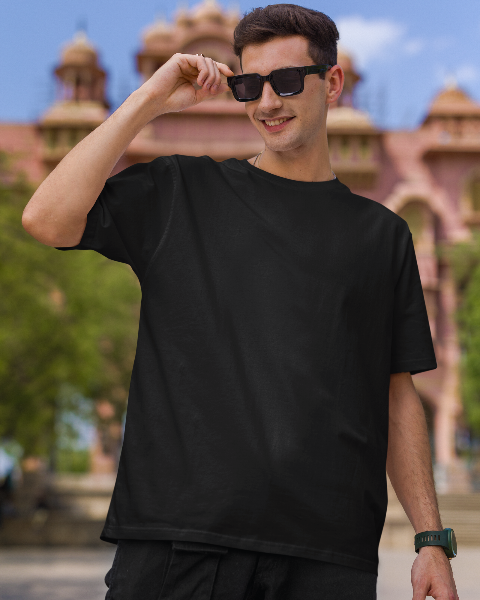 Black Basic Oversized T-shirt