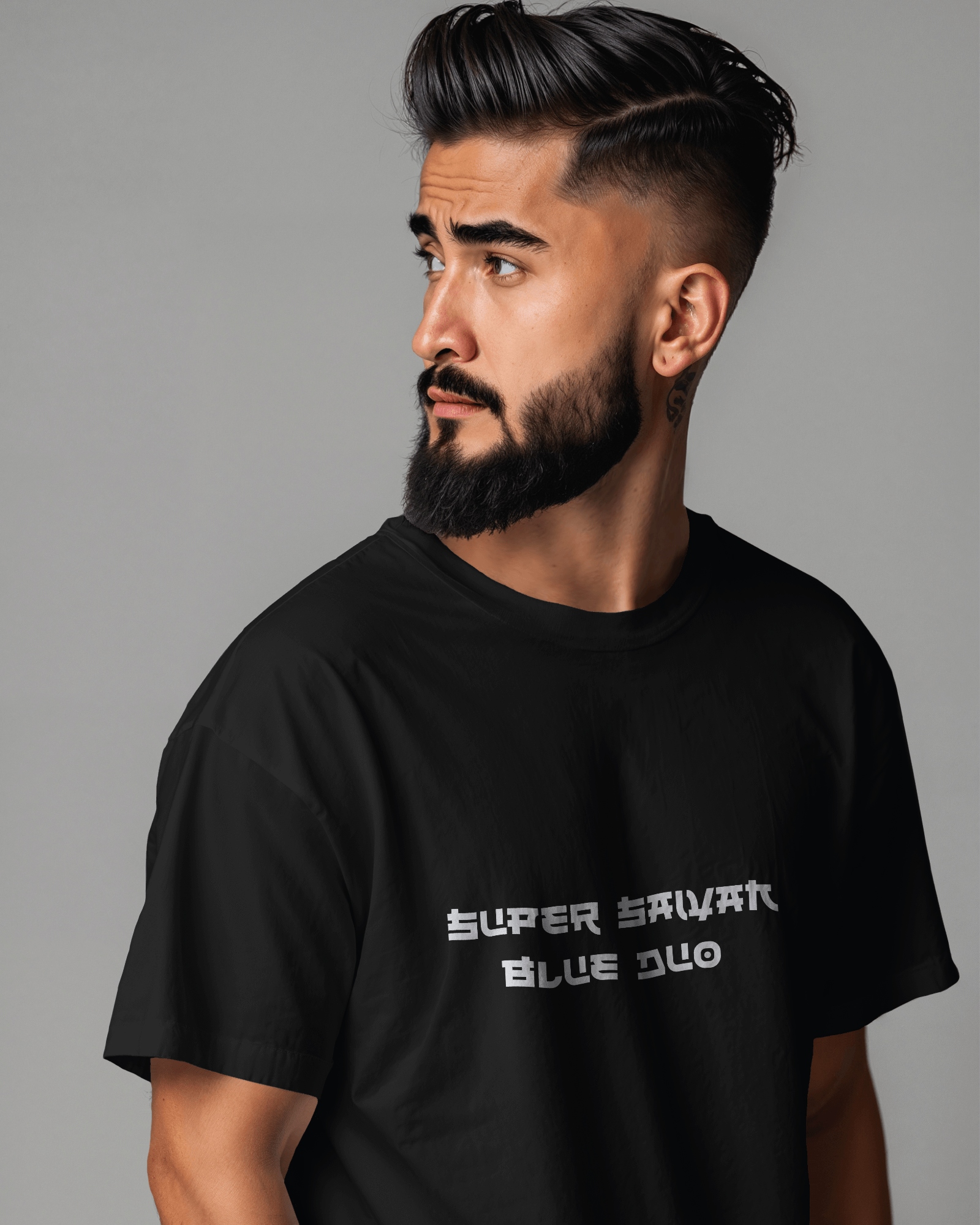 Super Saiyan Premium Oversized T-shirt: Goku and Vegeta Duo Design