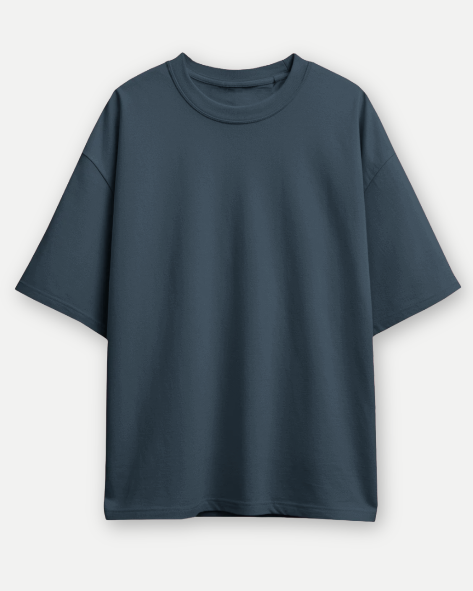 Petrol Blue Basic Oversized T-shirt