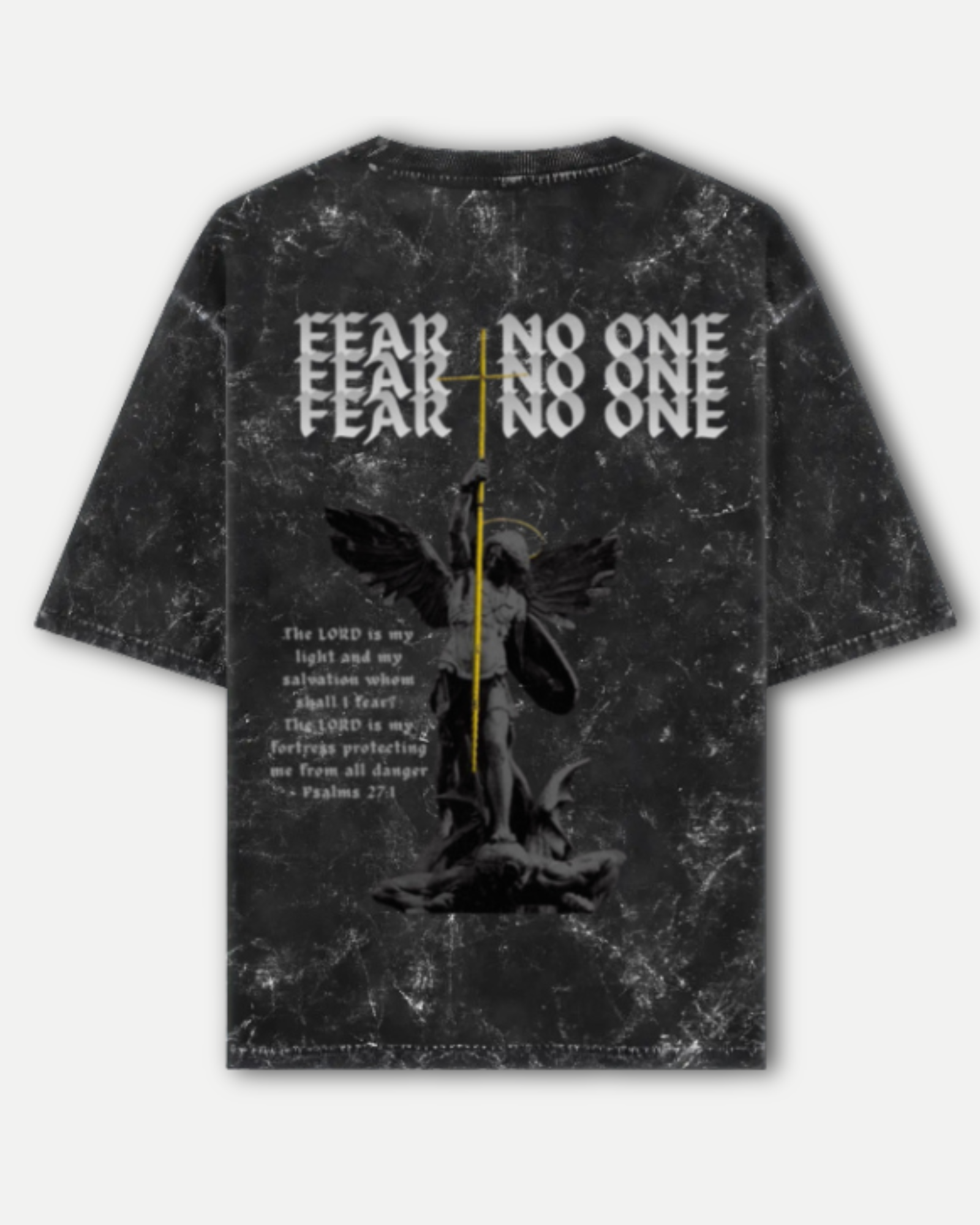 FEAR NO ONE Acid Washed Oversized T-shirt