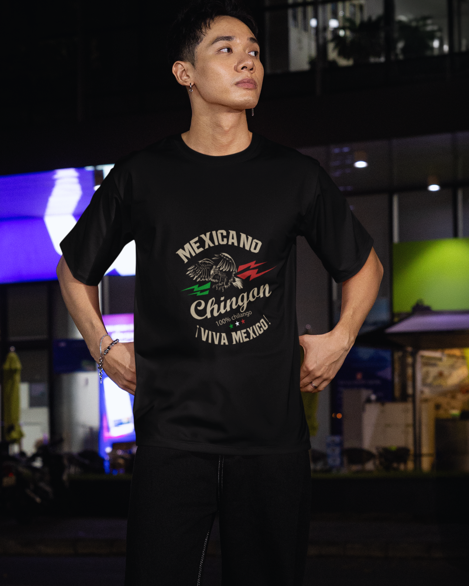 Mexicano Chingón Oversized T-shirt - 100% Chilango Vibes Tee