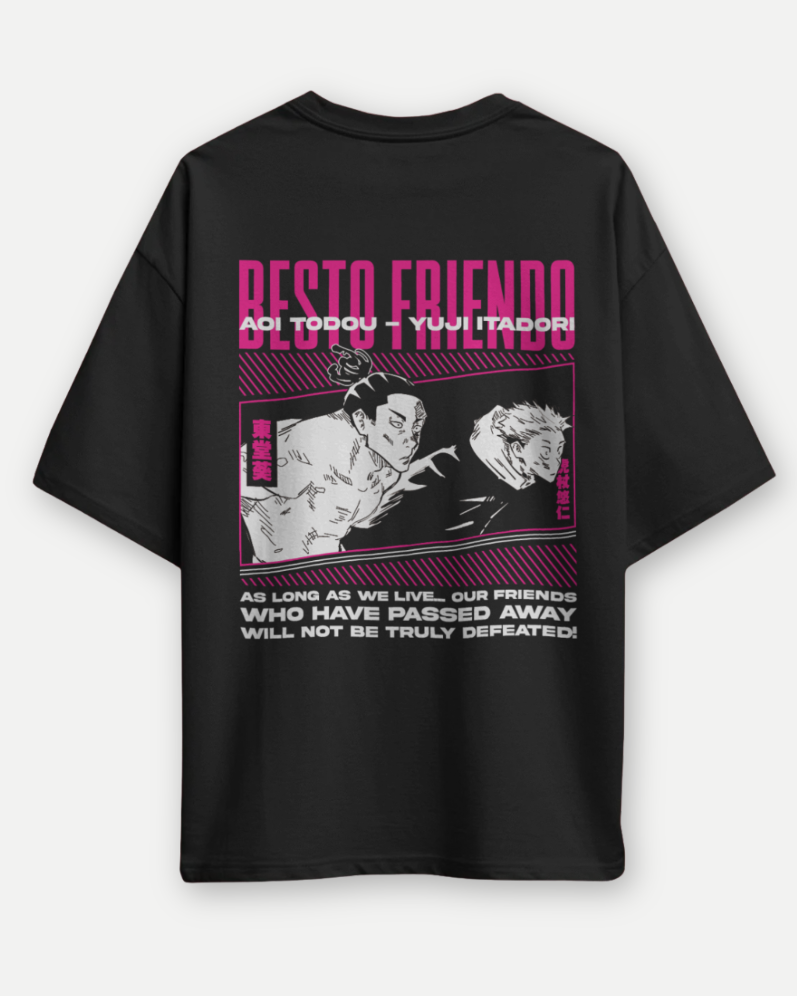 Besto Friendo Jujutsu Kaisen featuring Itadori & Toddu Jujutsu Kaisen Oversized Premium T-shirt