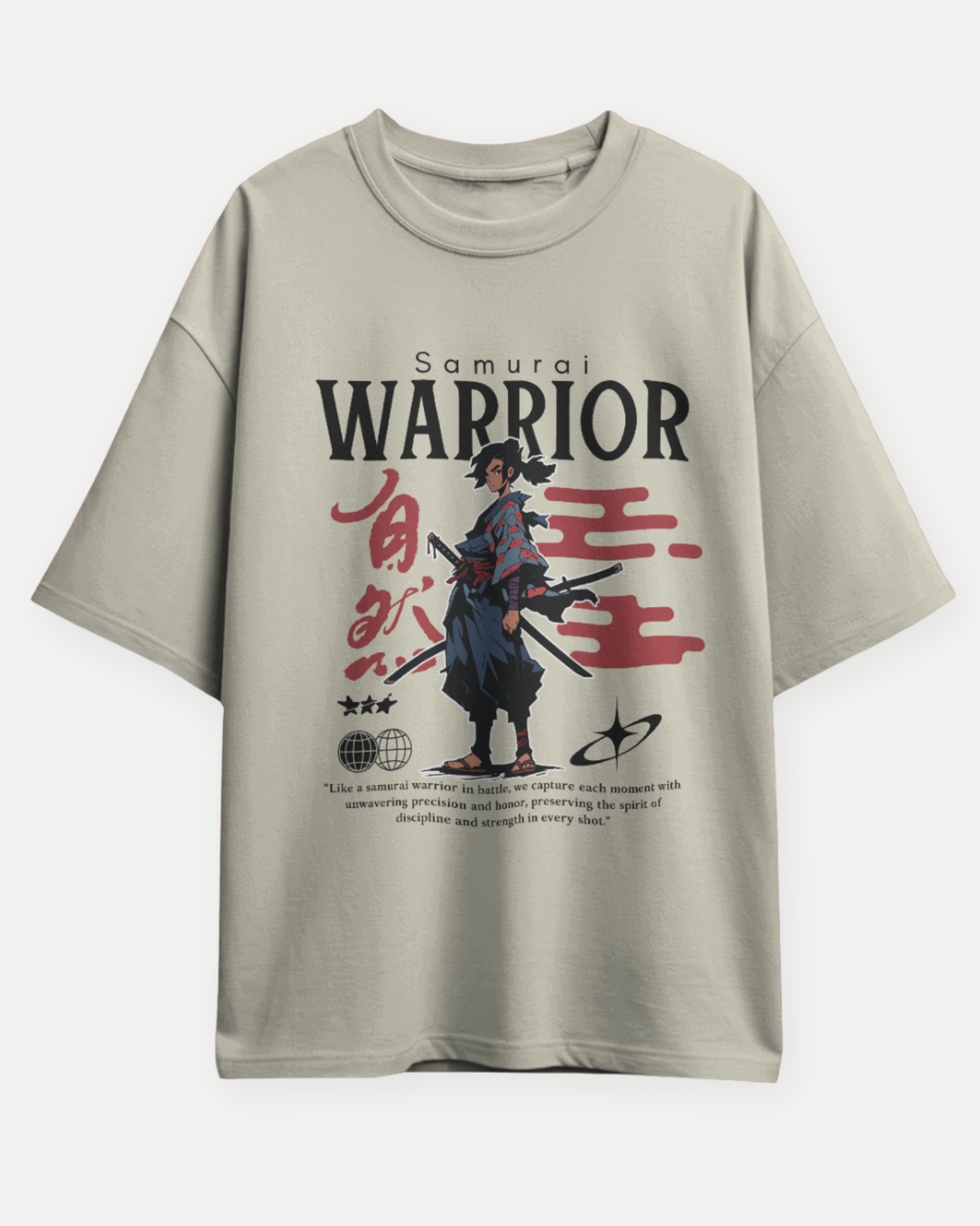 Japanese Samurai Warrior Oversized T-shirt