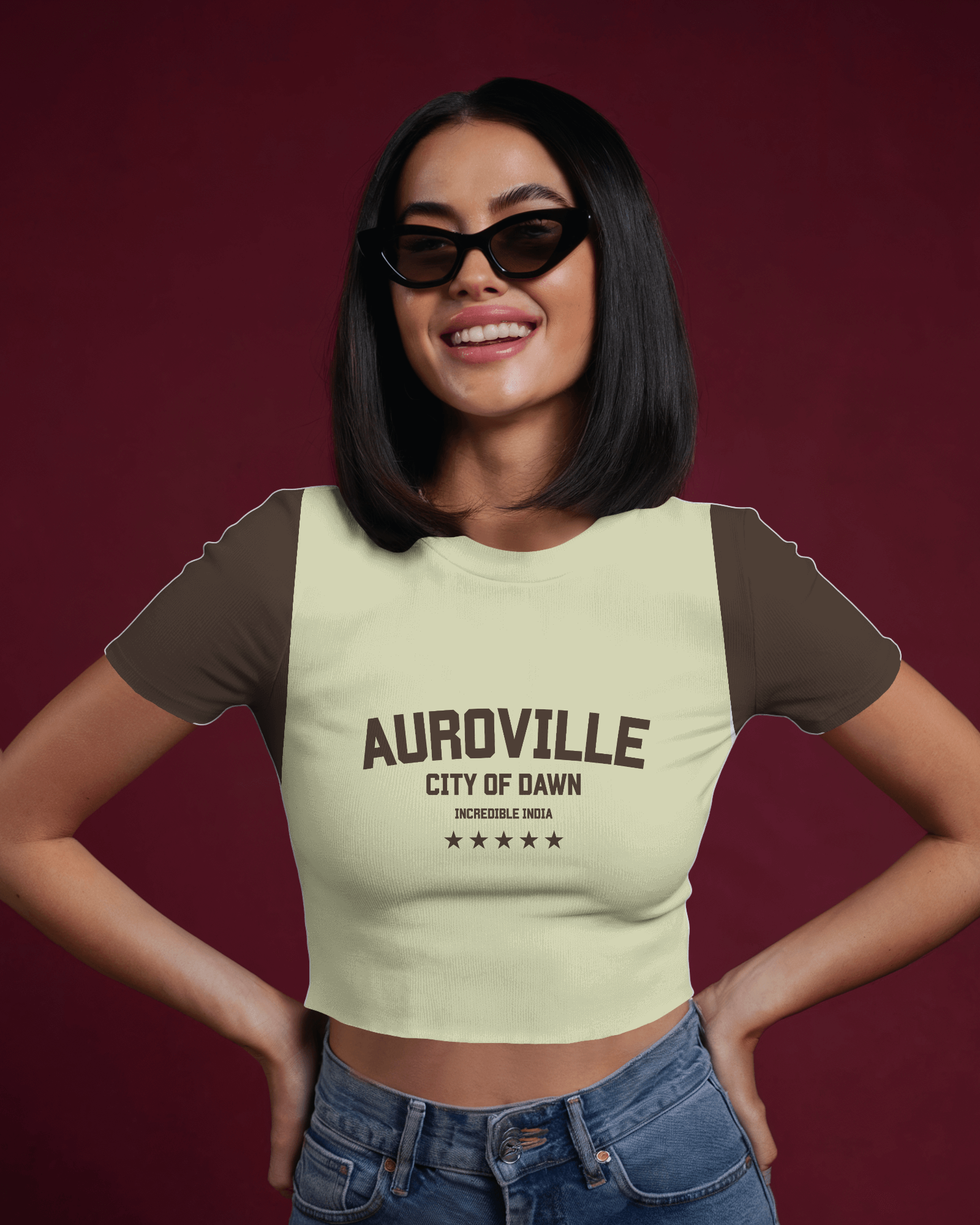 Auroville City of Dawn Crop Top