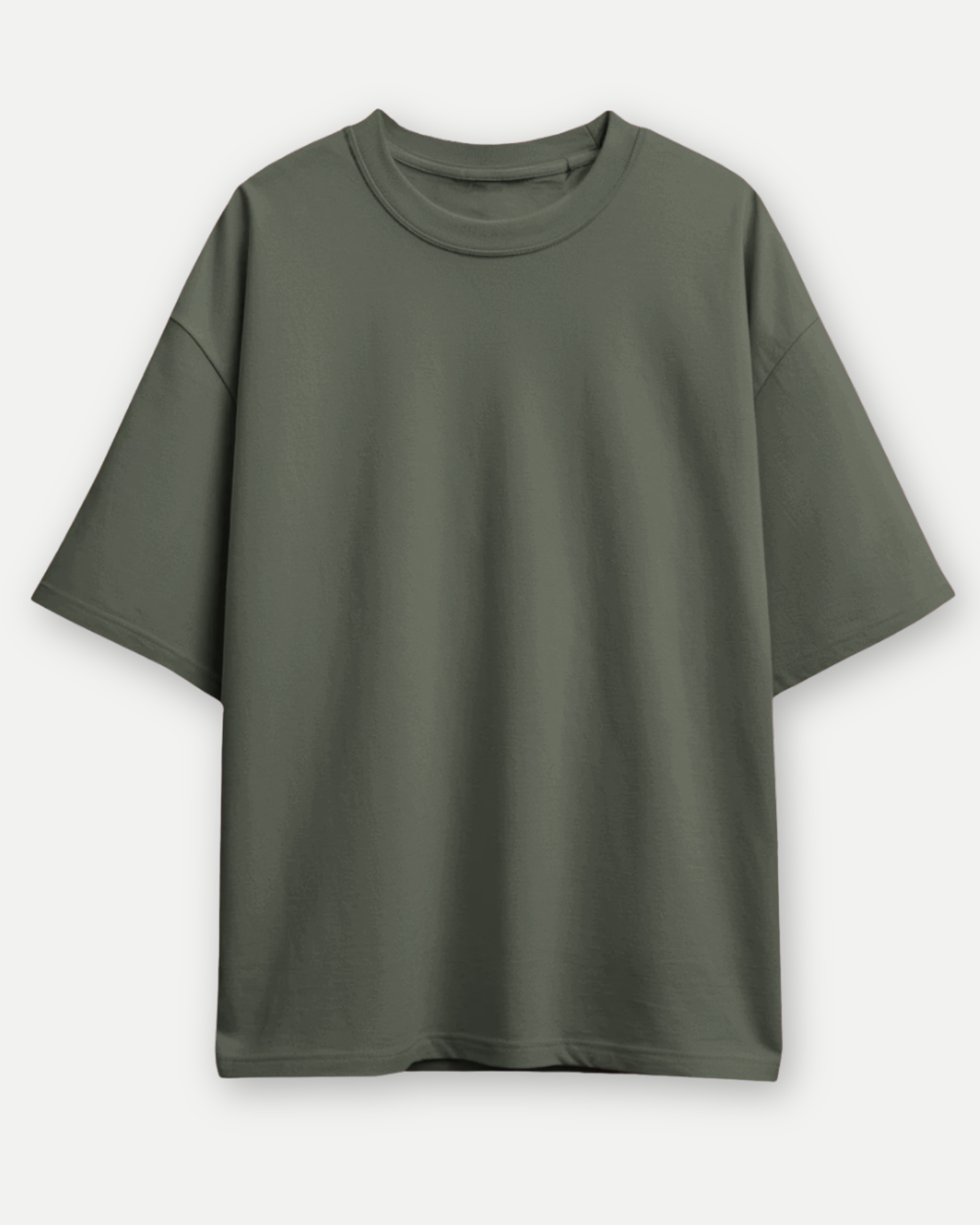 Olive Green Basic Oversized T-shirt