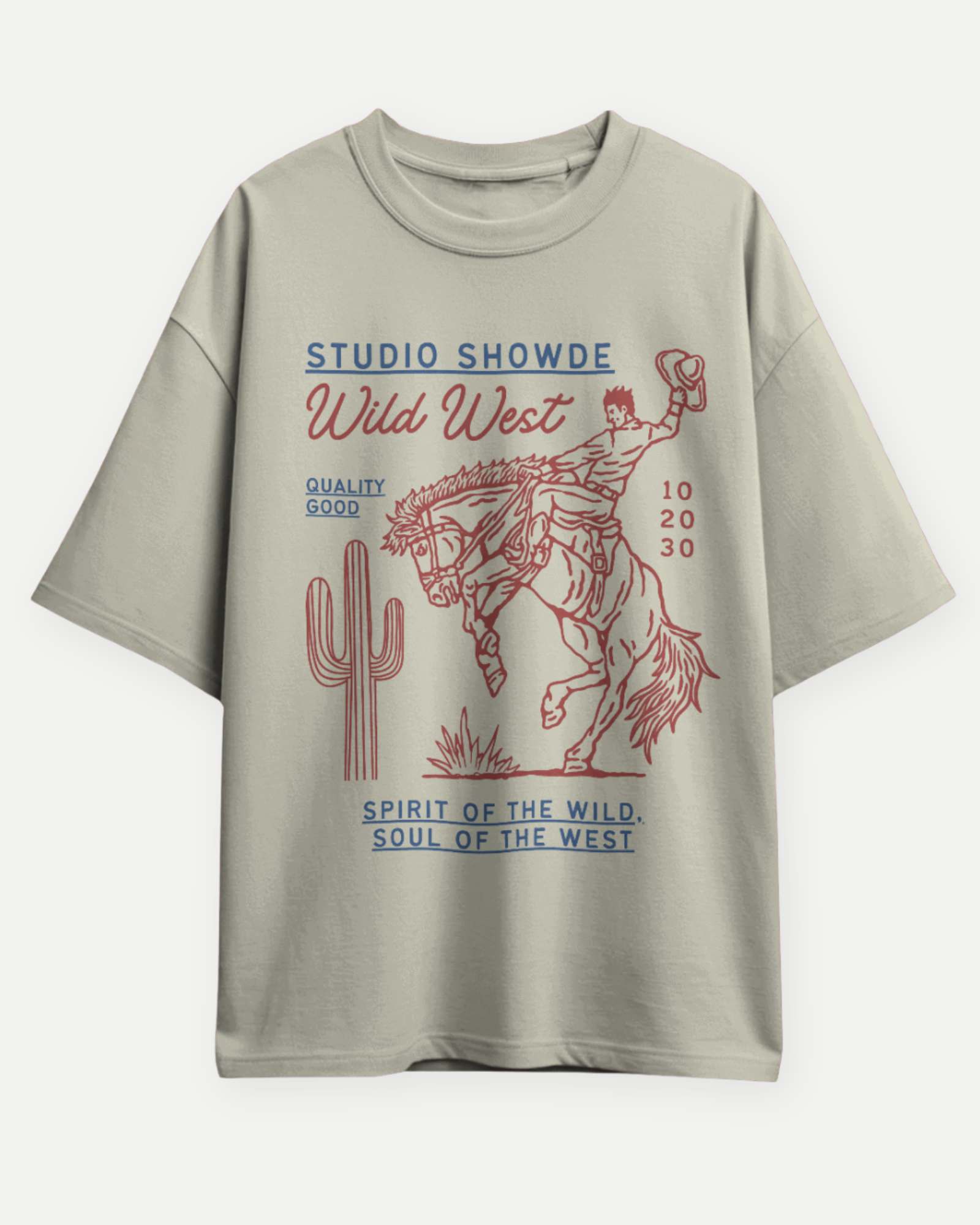Retro Cowboy Premium Oversized T-Shirt
