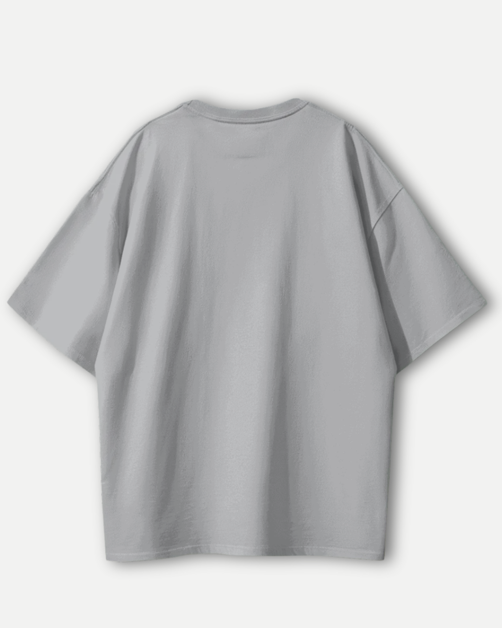 Grey Melange Basic Oversized T-shirt