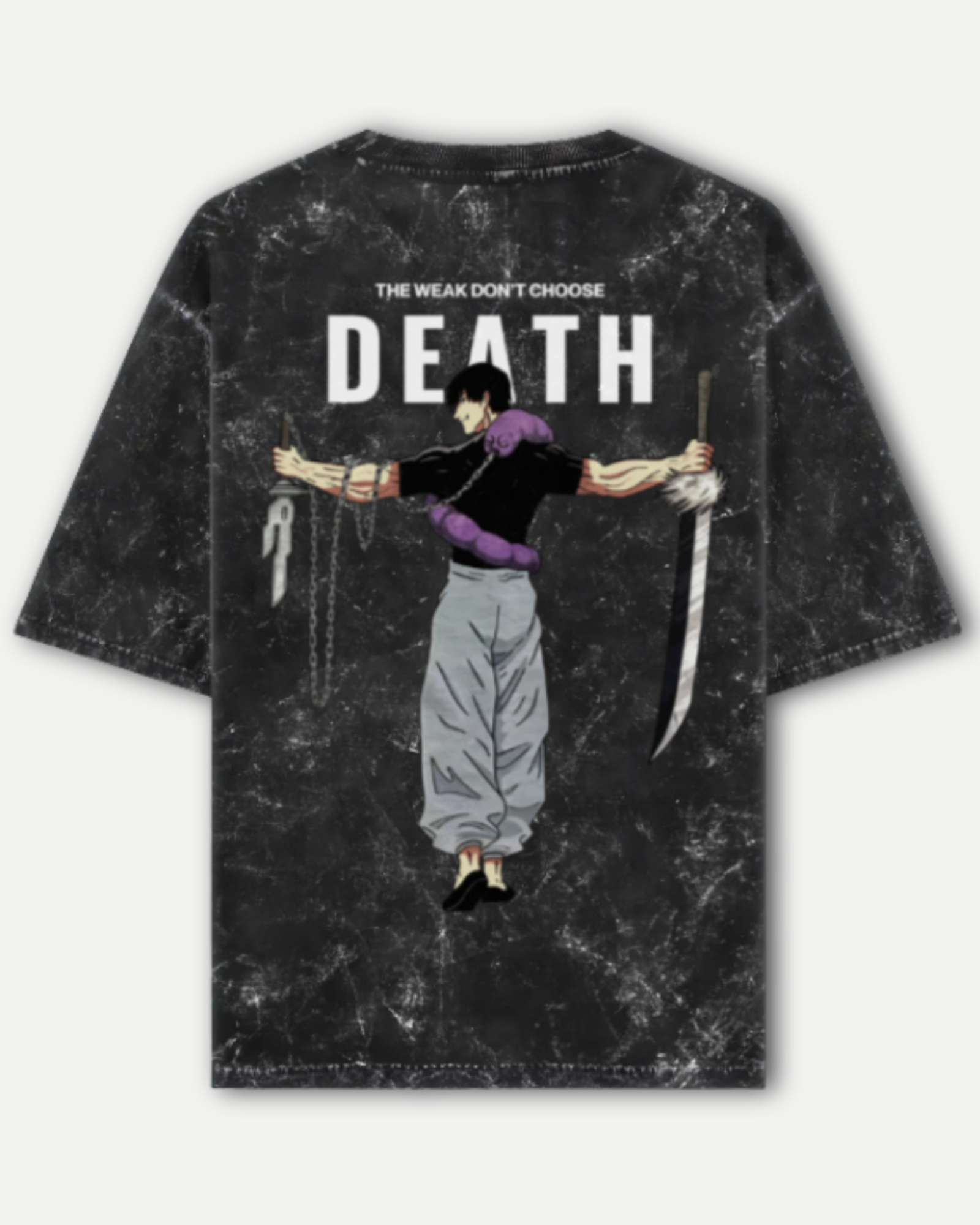 Toji Fushiguro Oversized Acid Washed T-shirt