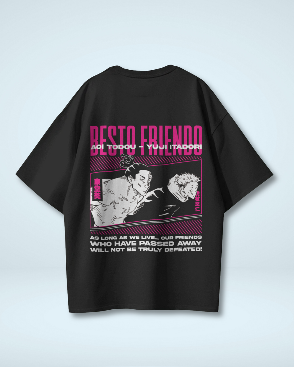 Besto Friendo Jujutsu Kaisen featuring Itadori & Toddu Jujutsu Kaisen Oversized Premium T-shirt