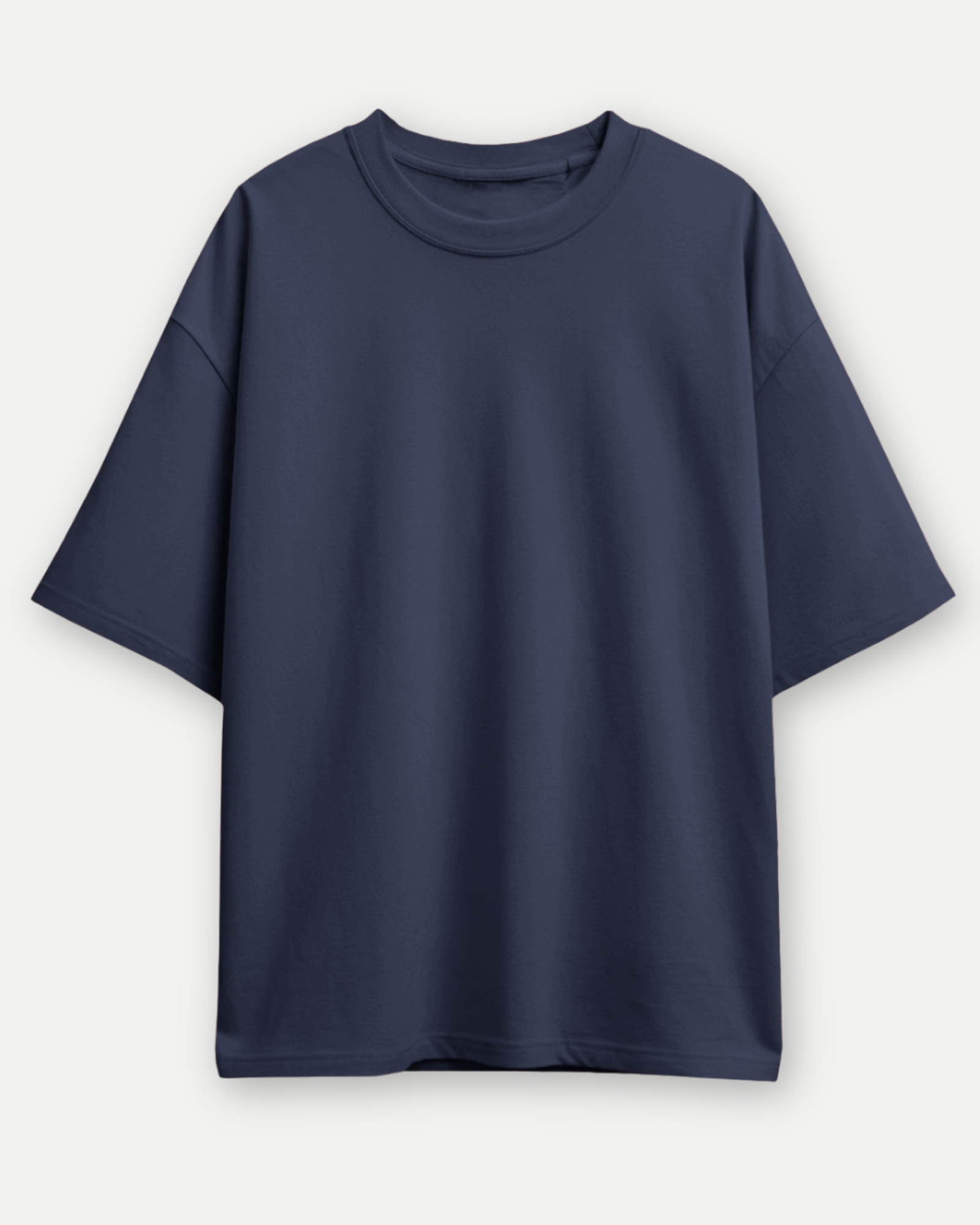 Navy Blue Basic Oversized T-shirt
