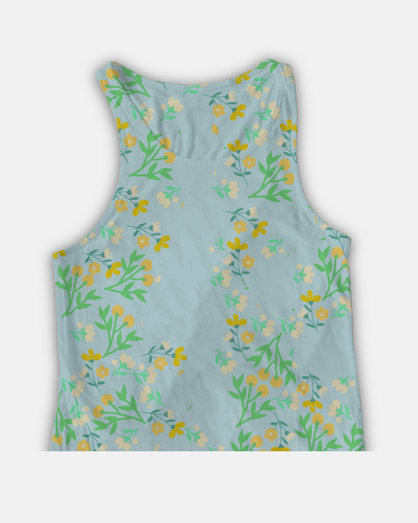 Green Crop Top With Vintage Floral