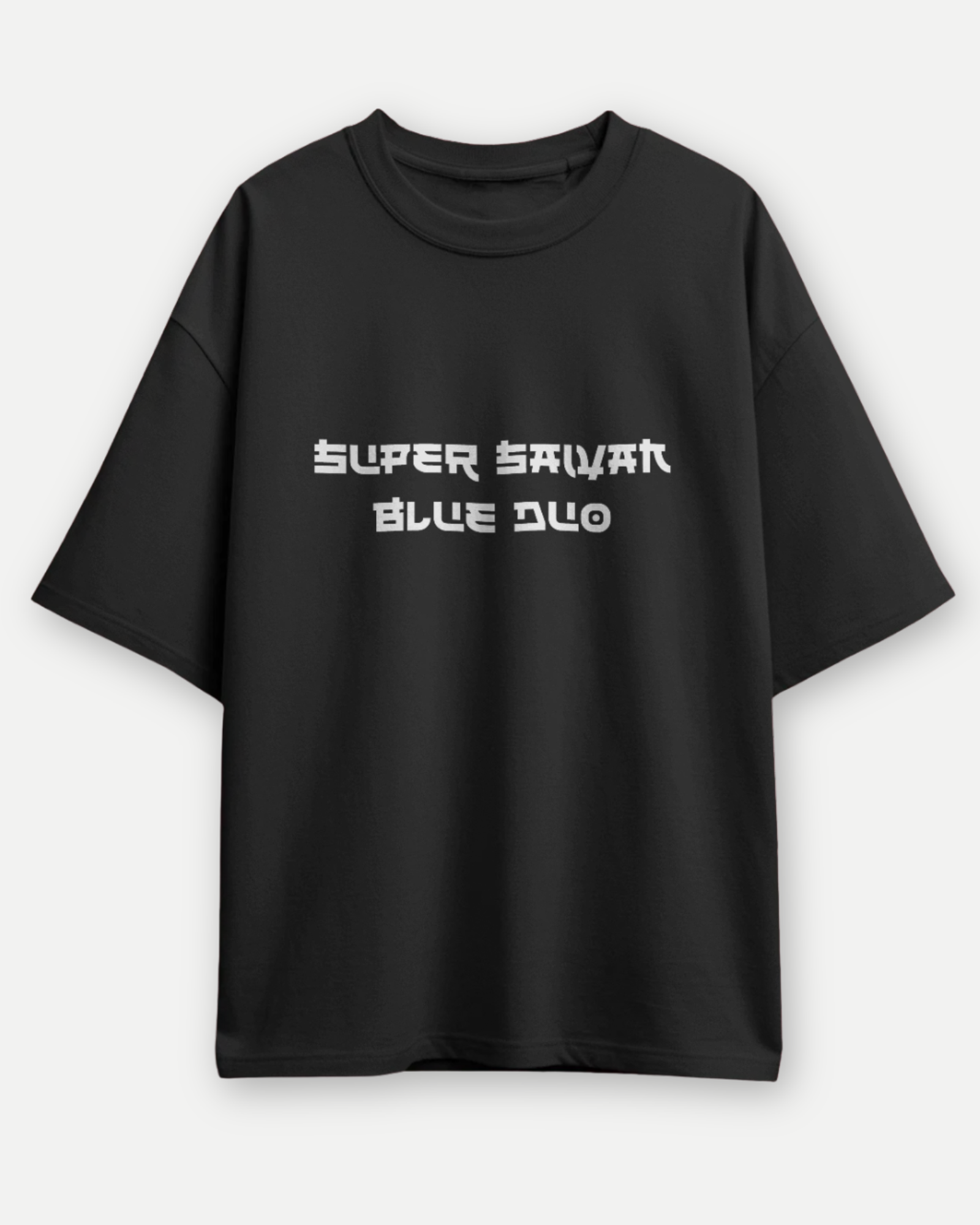 Super Saiyan Premium Oversized T-shirt: Goku and Vegeta Duo Design