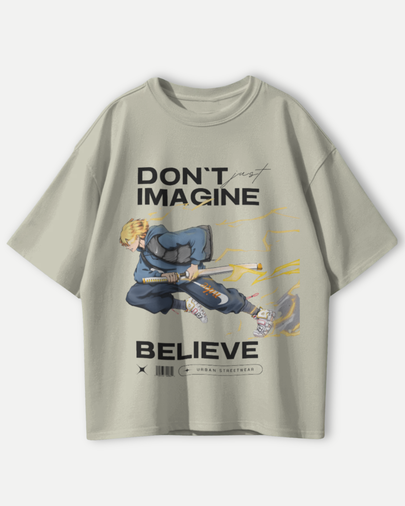 Believe in Thunder Zenitsu Premium Oversized
