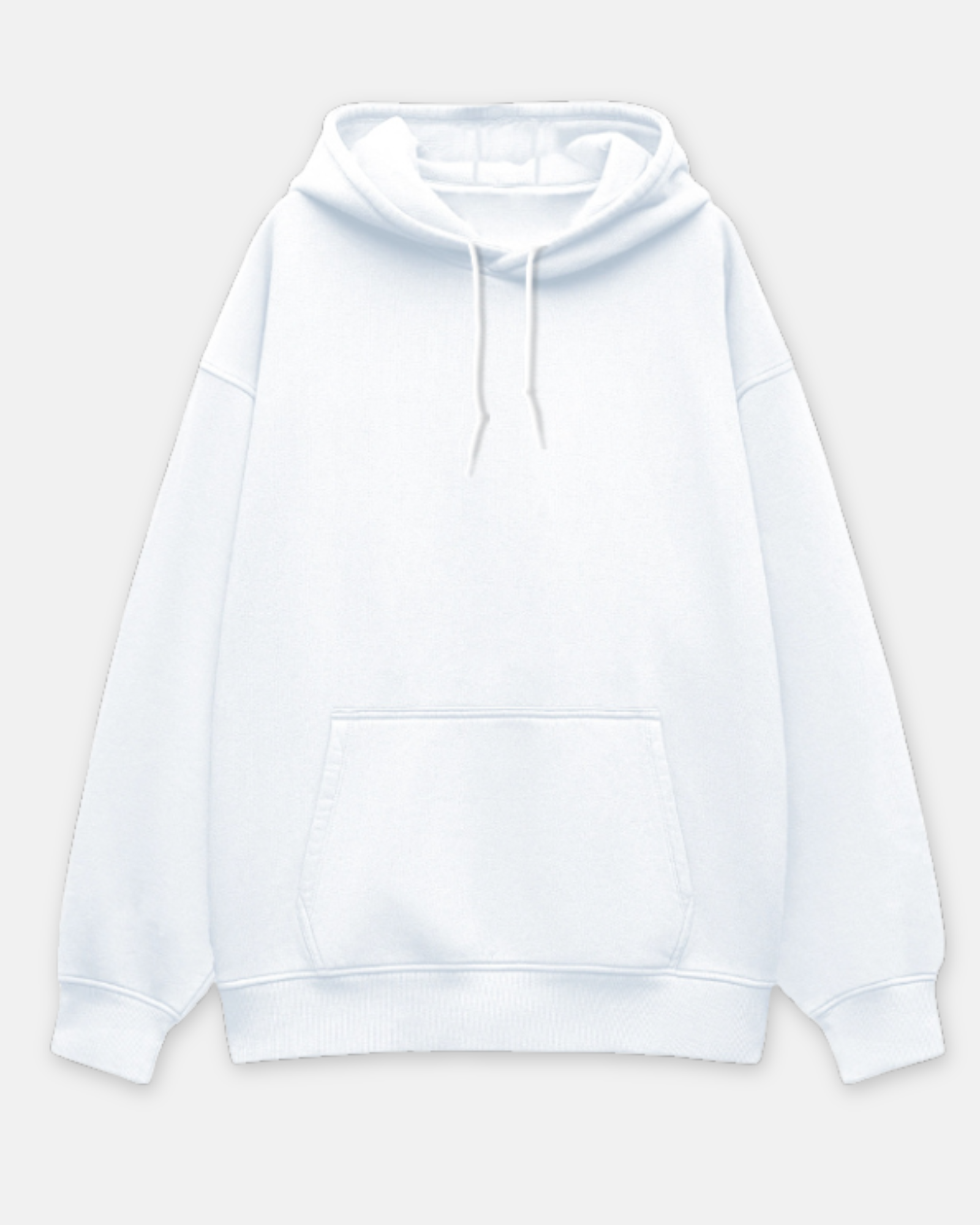 White Loose Fit Hoodie