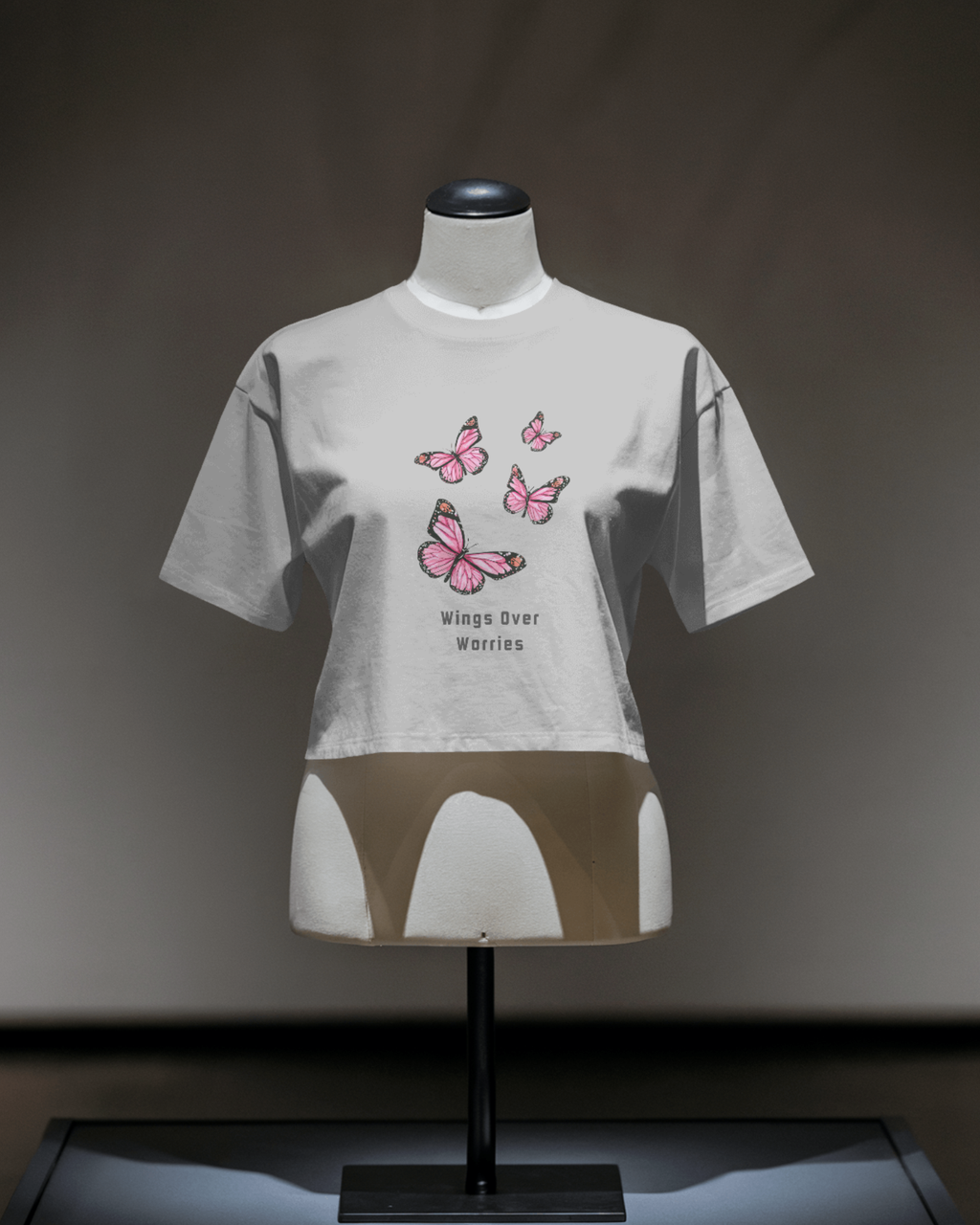 Wings Over Worries – Butterfly Aesthetic Crop Top