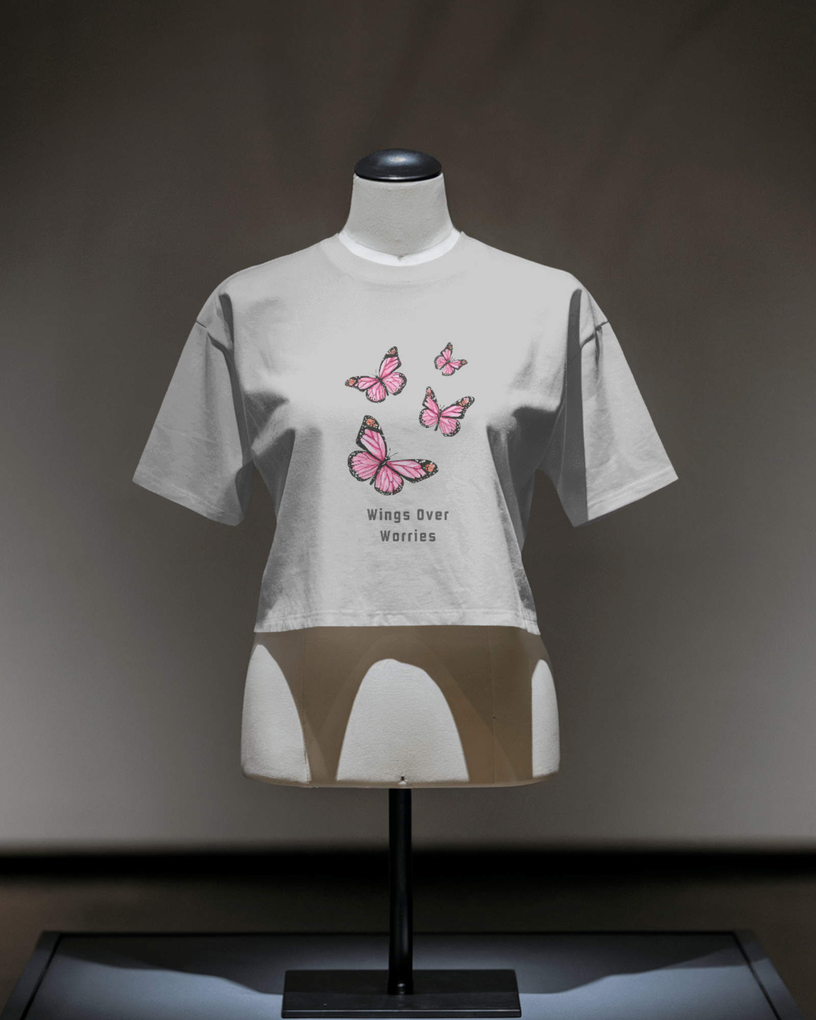 Wings Over Worries – Butterfly Aesthetic Crop Top